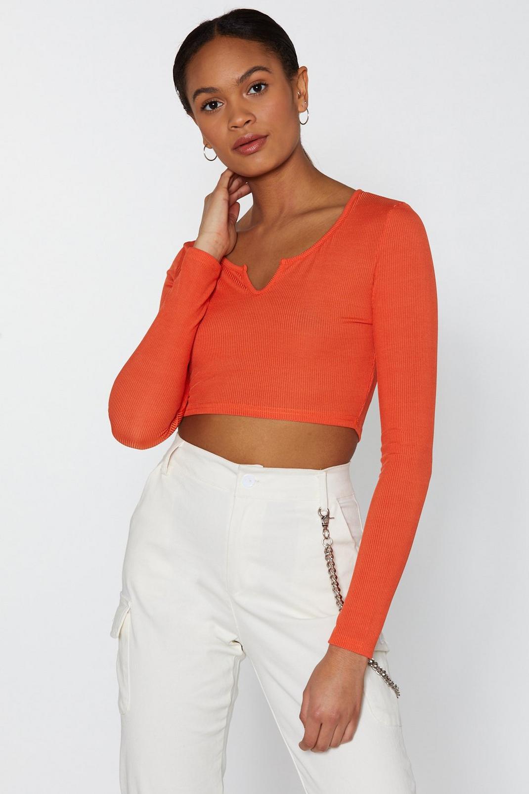 Notch Your Problem Ribbed Crop Top image number 1