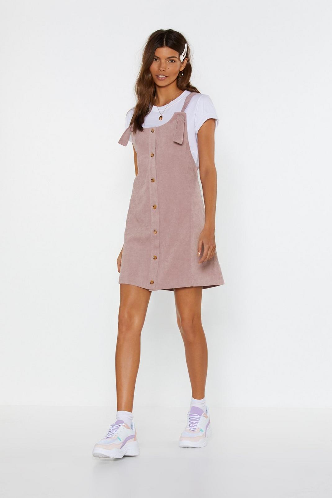 Cord Button Down Mini Dress image number 1