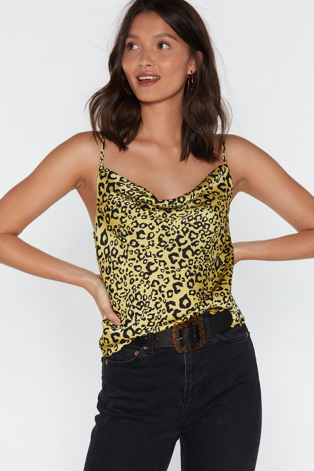 You've Cat Another Thing Coming Leopard Cami Top image number 1