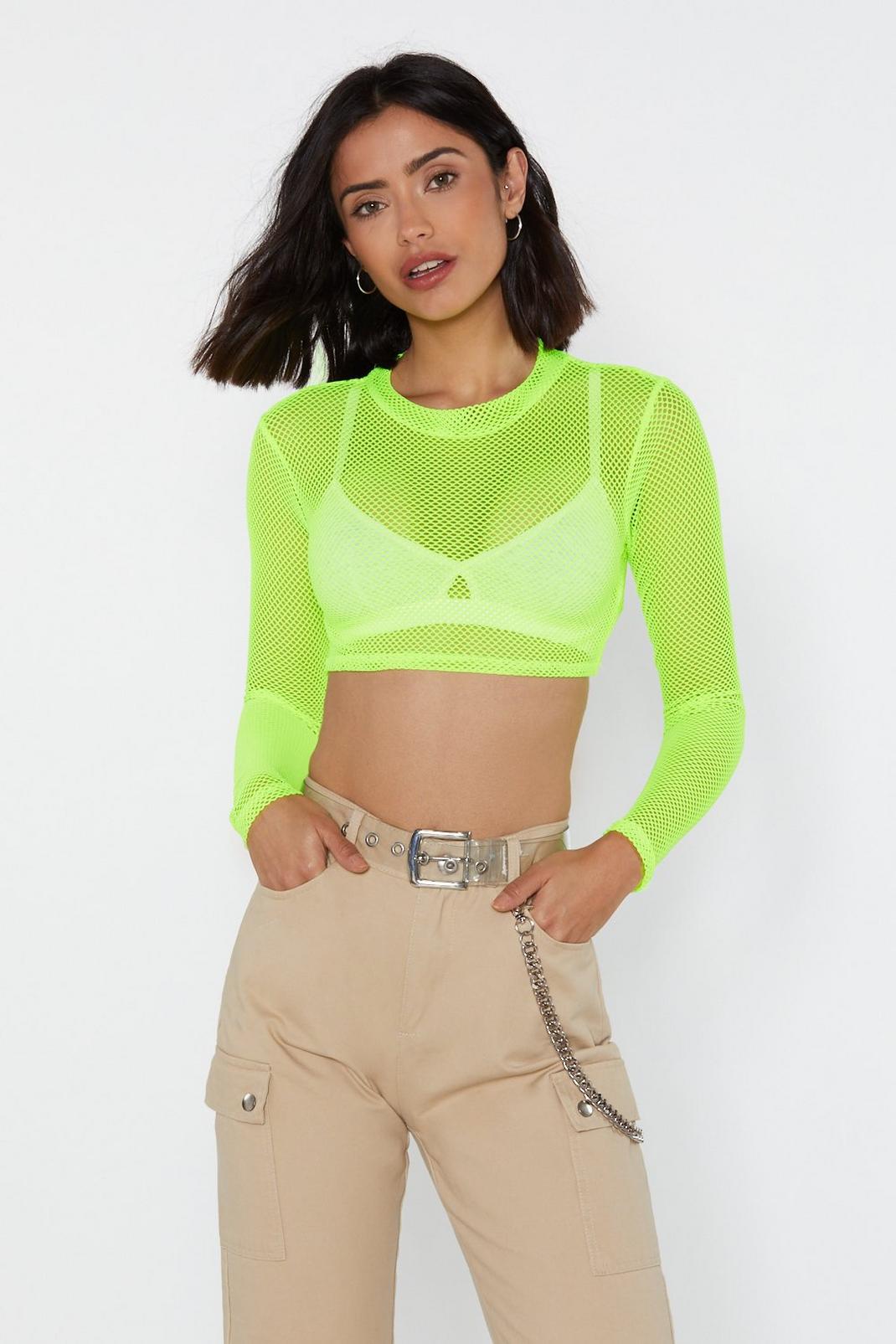 Can't Net Enough Fishnet Crop Top image number 1