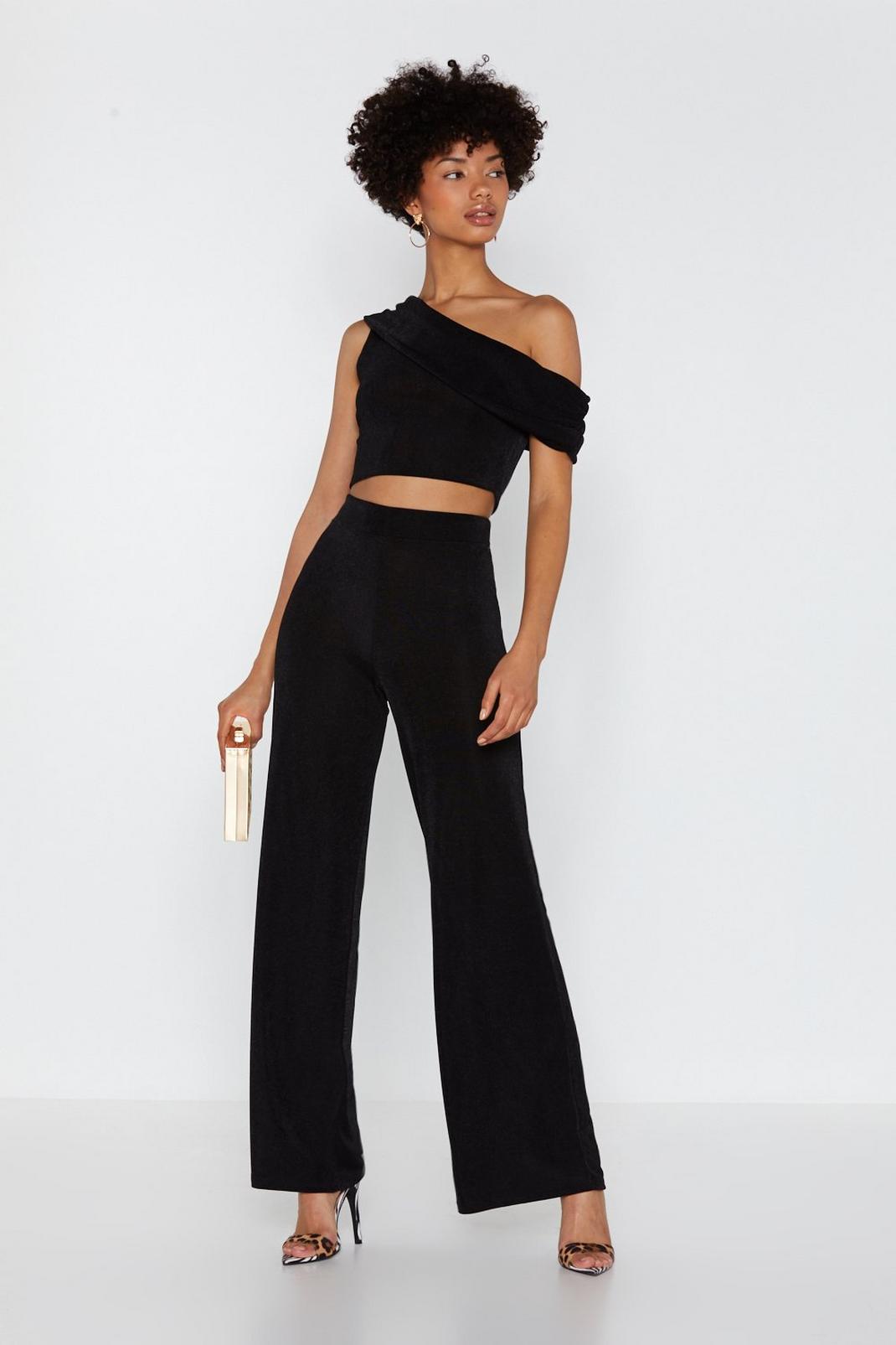 Here For You One Shoulder Top and Pants Set image number 1