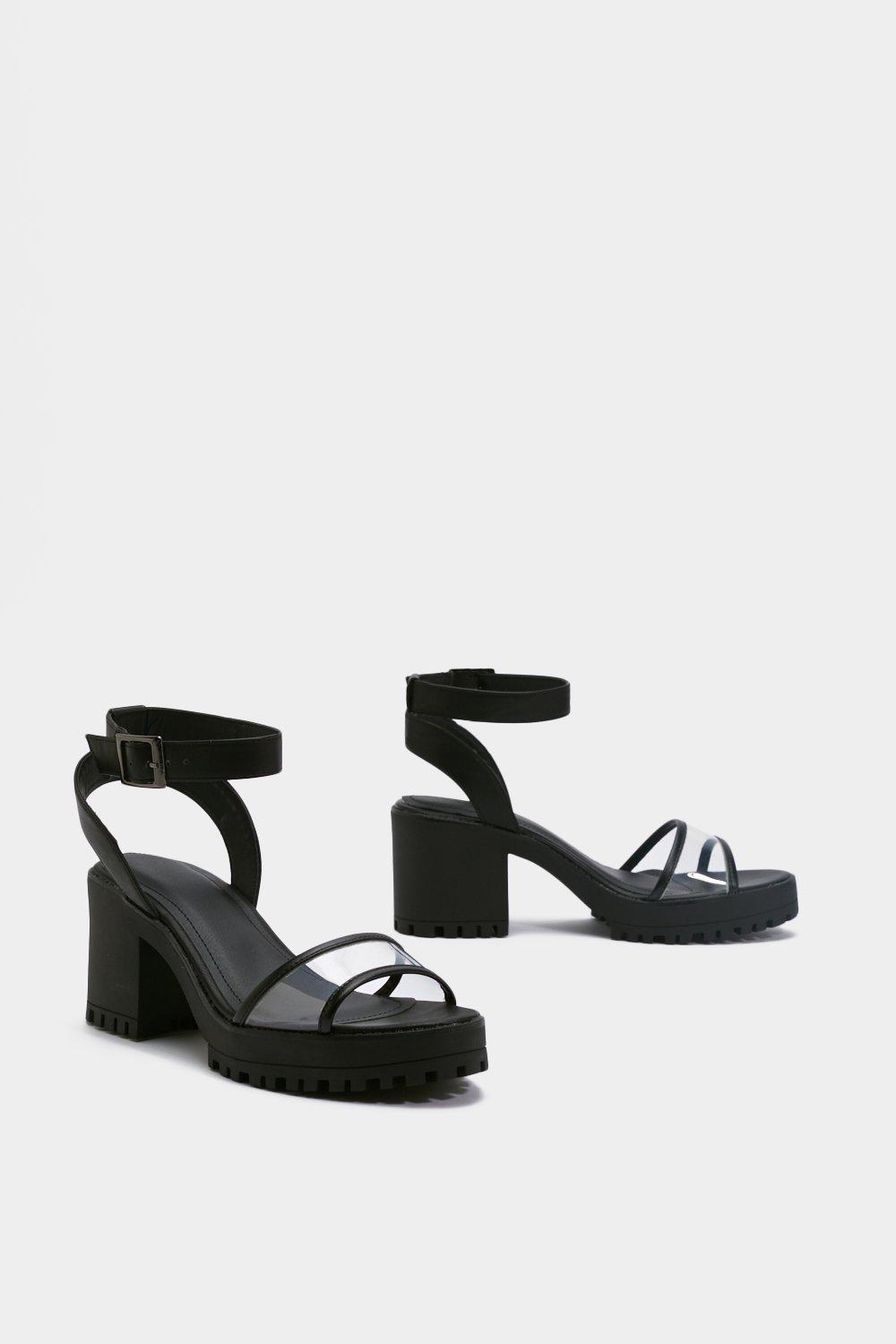 nasty gal perspex heels