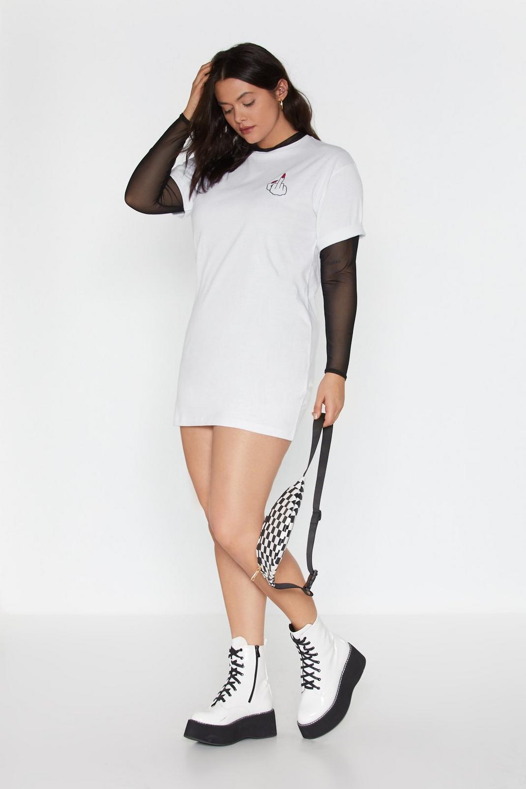 Fuck You Oversized Tee Dress image number 1