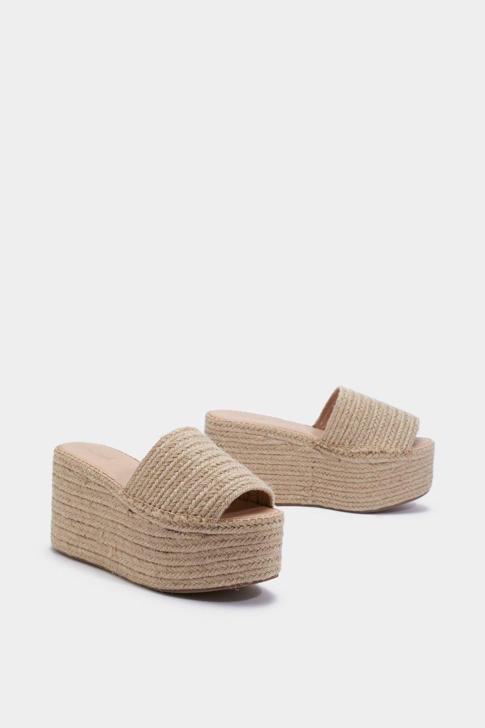 Make You Feel My Woven Platform Wedges Nasty Gal