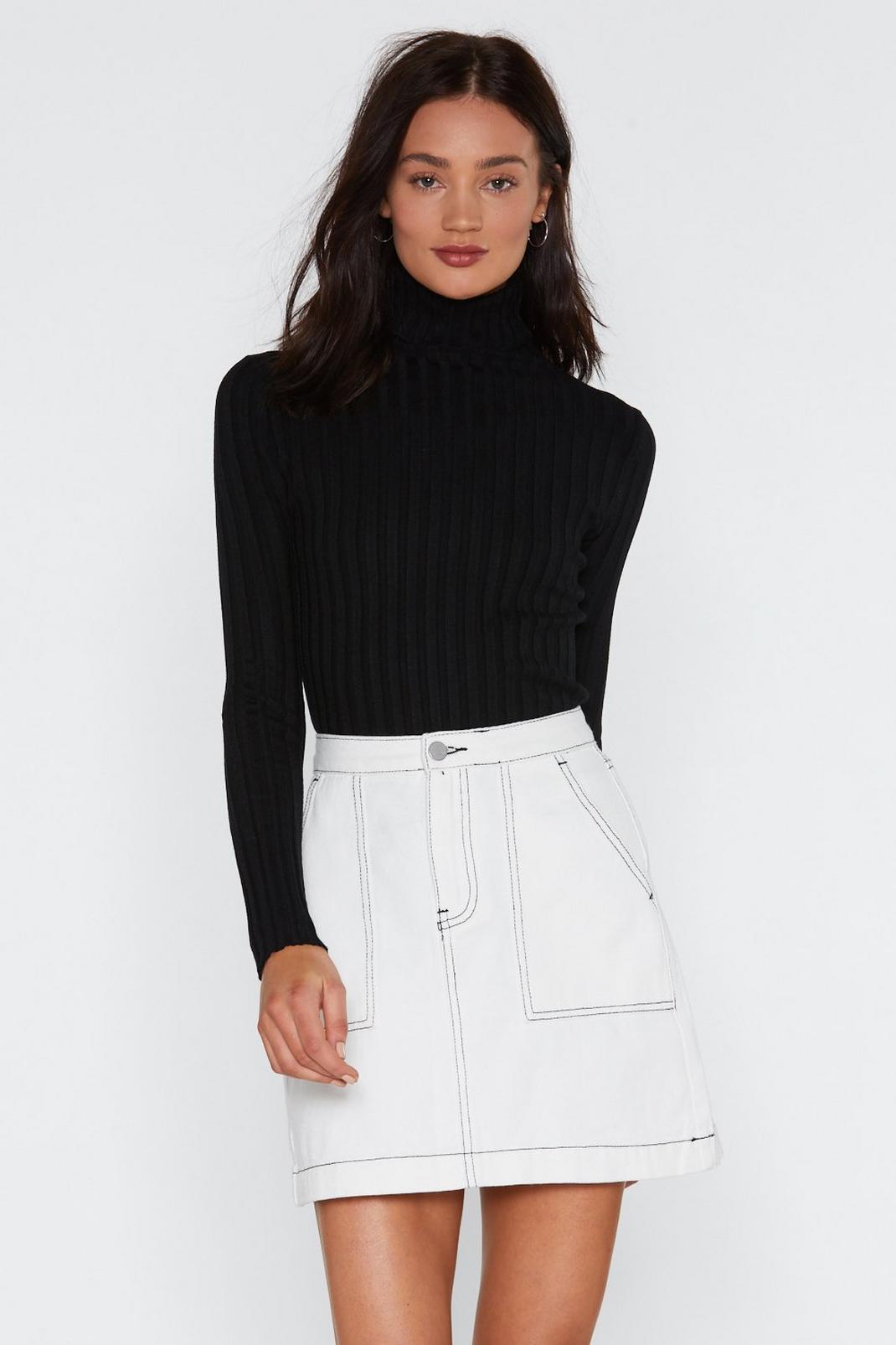 Roll Withcu Ribbed Turtleneck Sweater image number 1