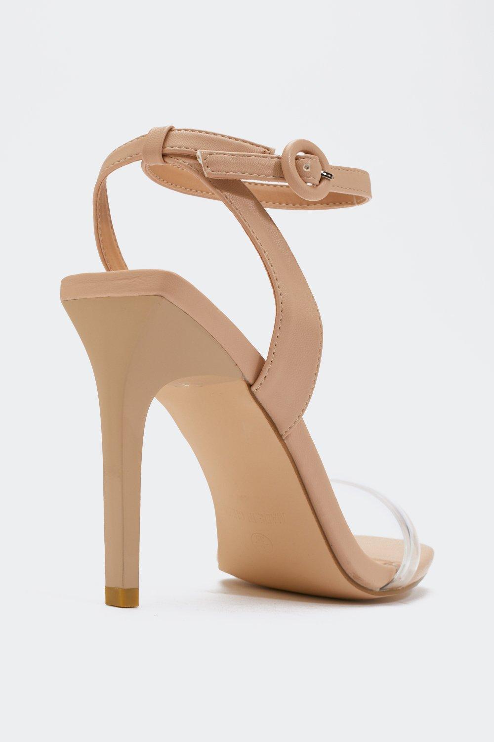 Perspex discount strappy heels