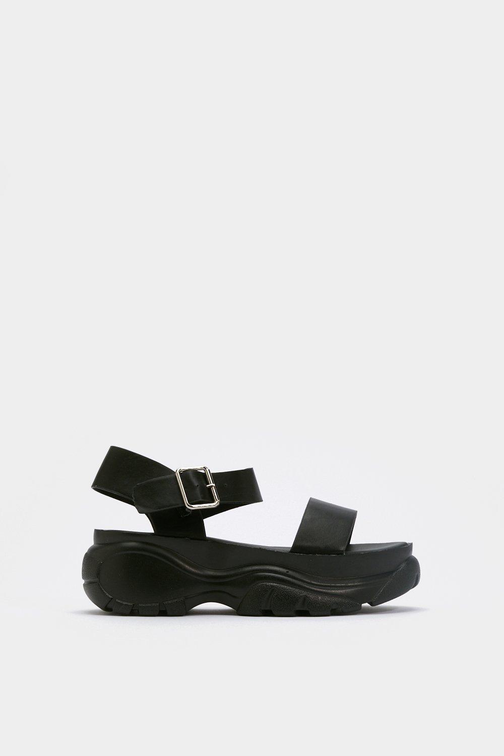 nasty gal black platform sandals