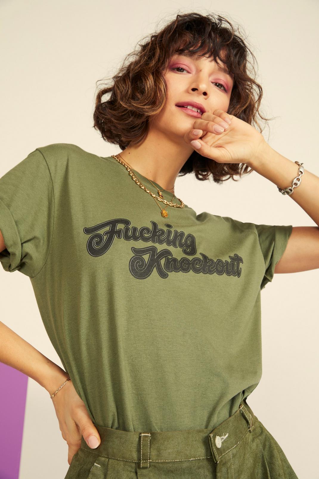 Vintage Fucking Knockout Relaxed Graphic T-Shirt image number 1