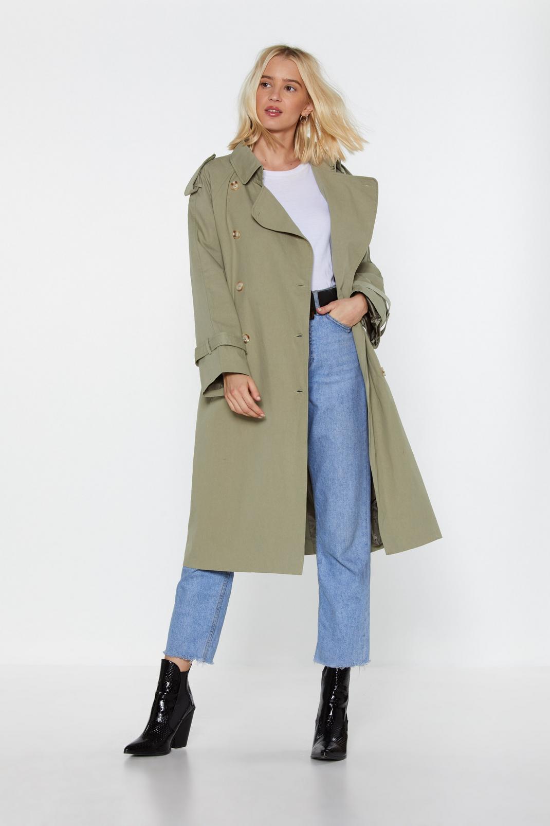 Sage Return of the Mac Belted Trench Coat image number 1