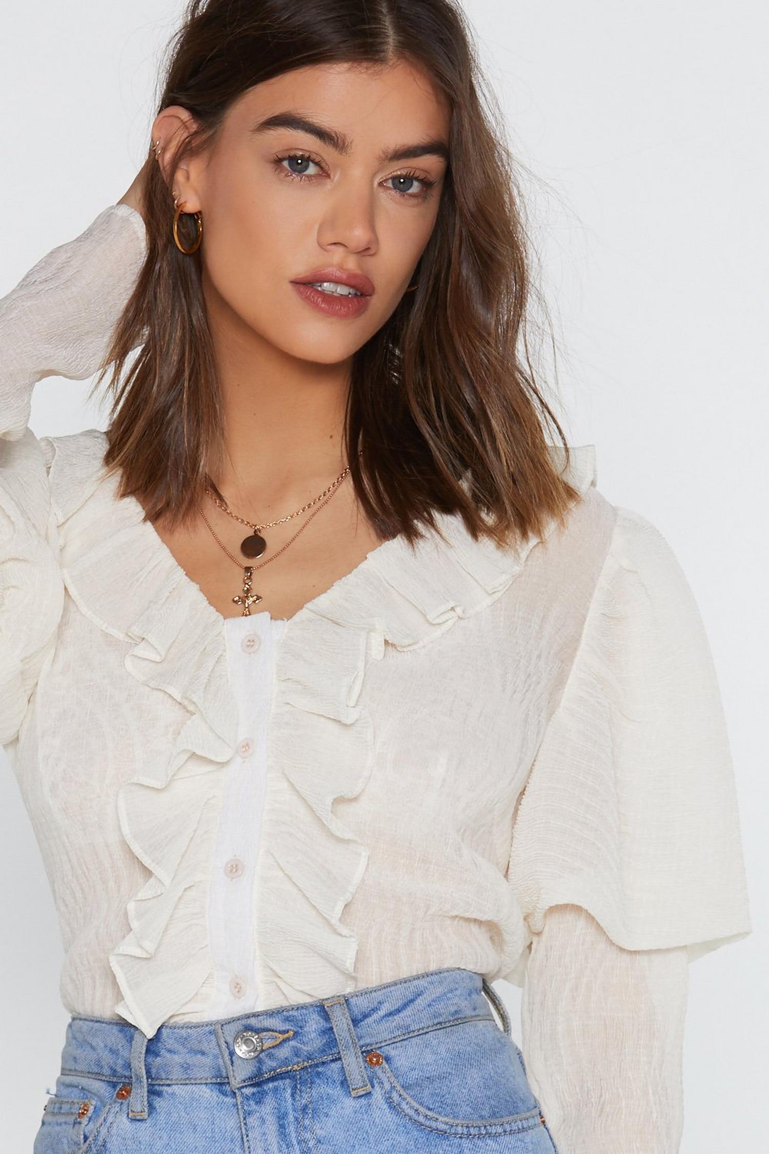 puff sleeve ruffle