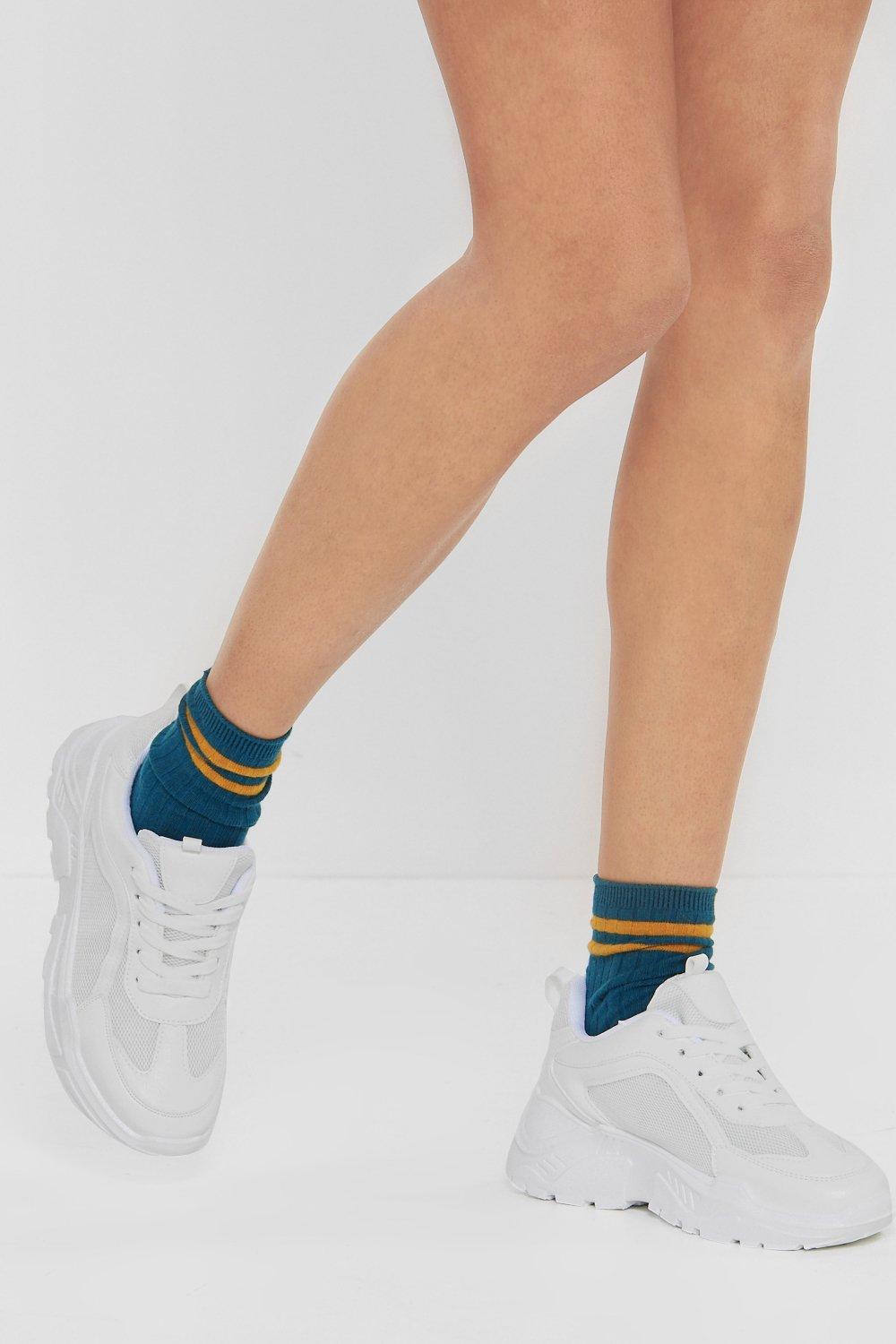 mesh chunky sneakers