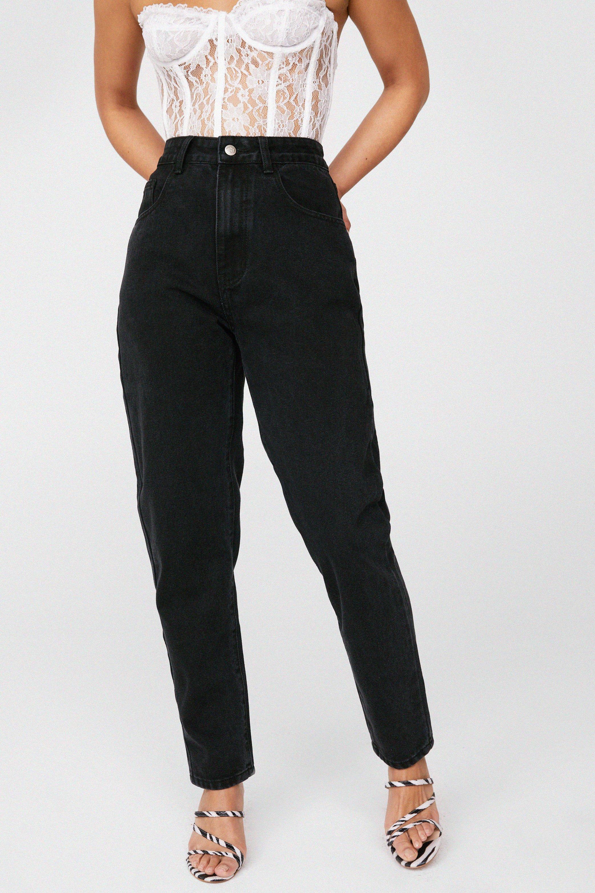 Black high store waisted mom jeans