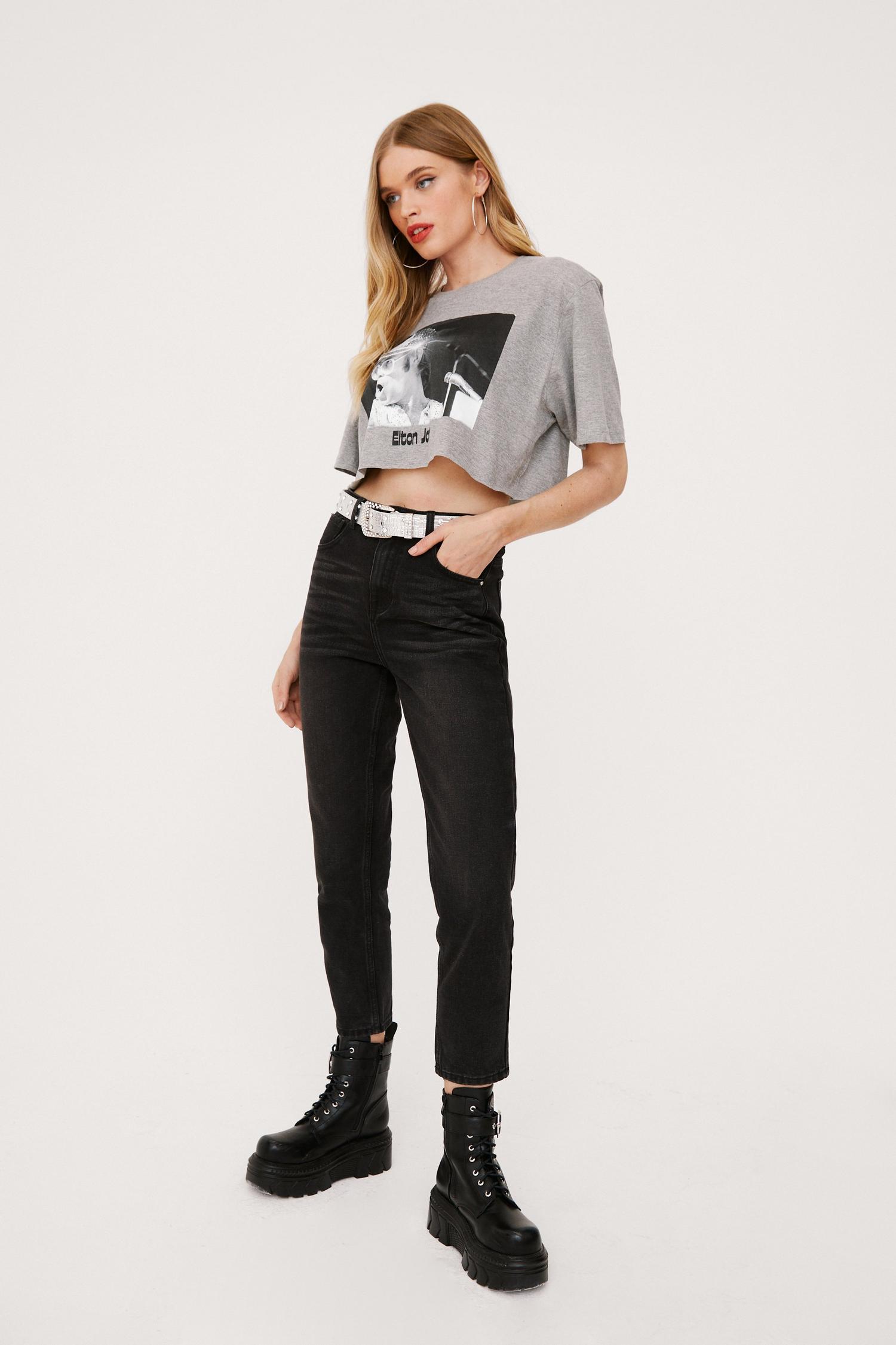 cropped black jeans womens