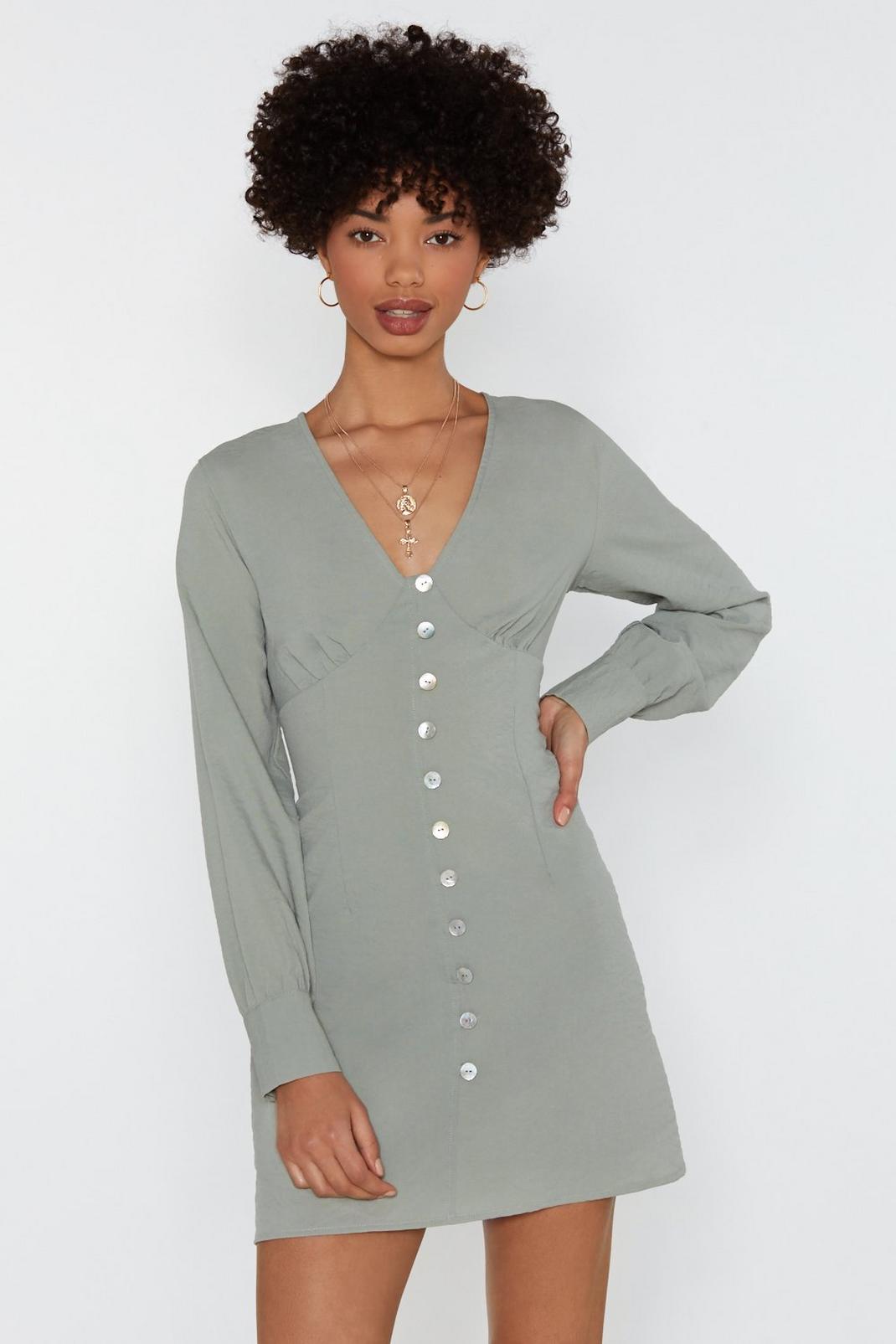 You Linen Some Button-Down Dress image number 1