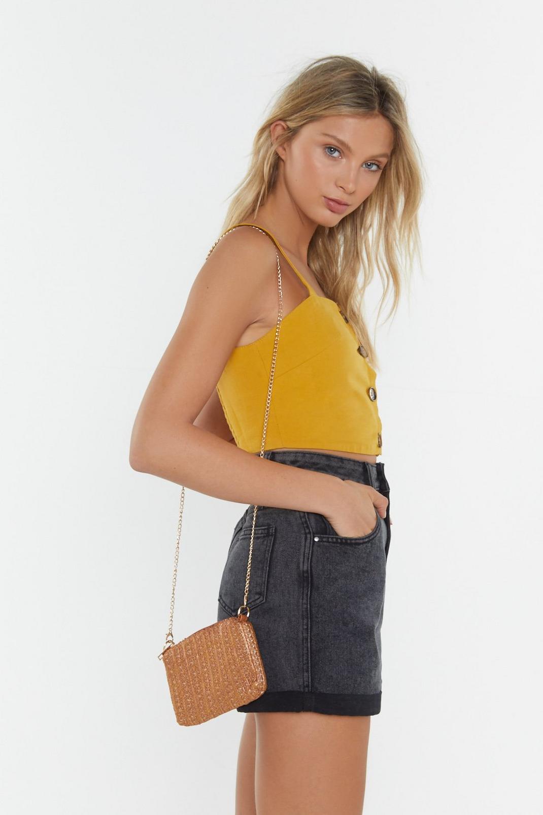 WANT Give It Your Straw Small Shoulder Bag image number 1