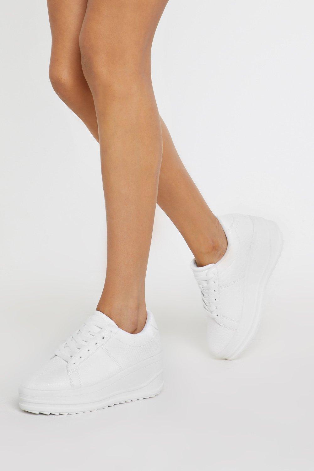 white croc sneakers