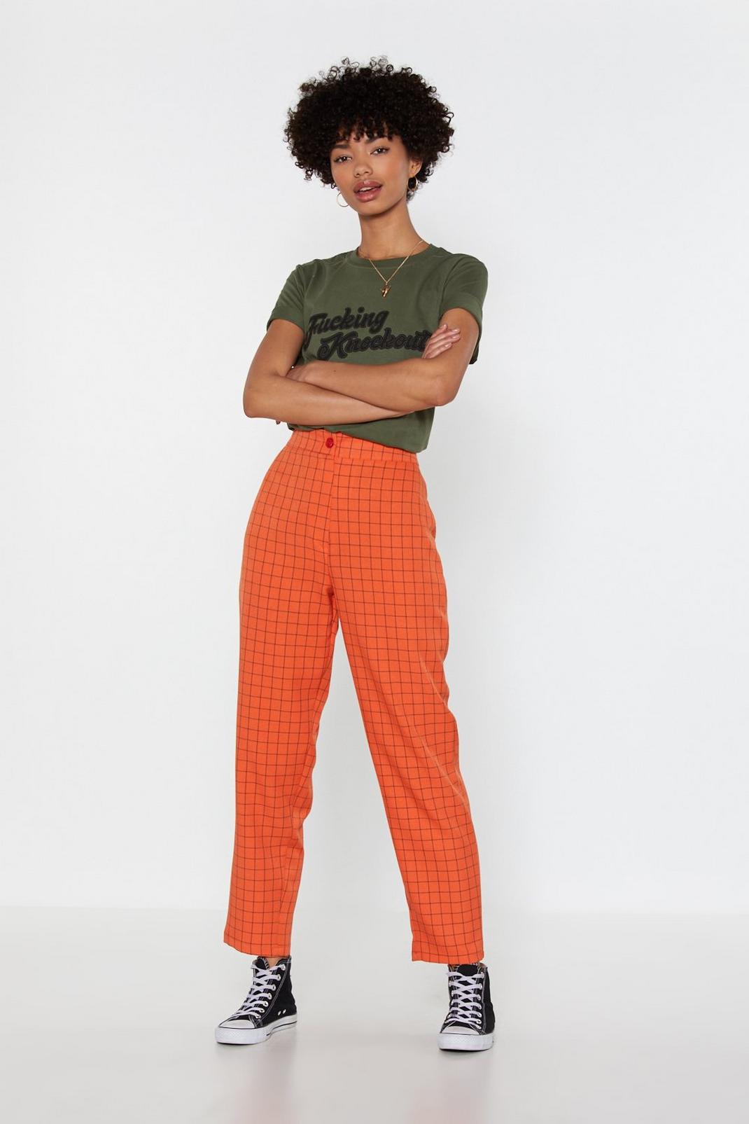What's the Square Root Check Tapered Trousers image number 1