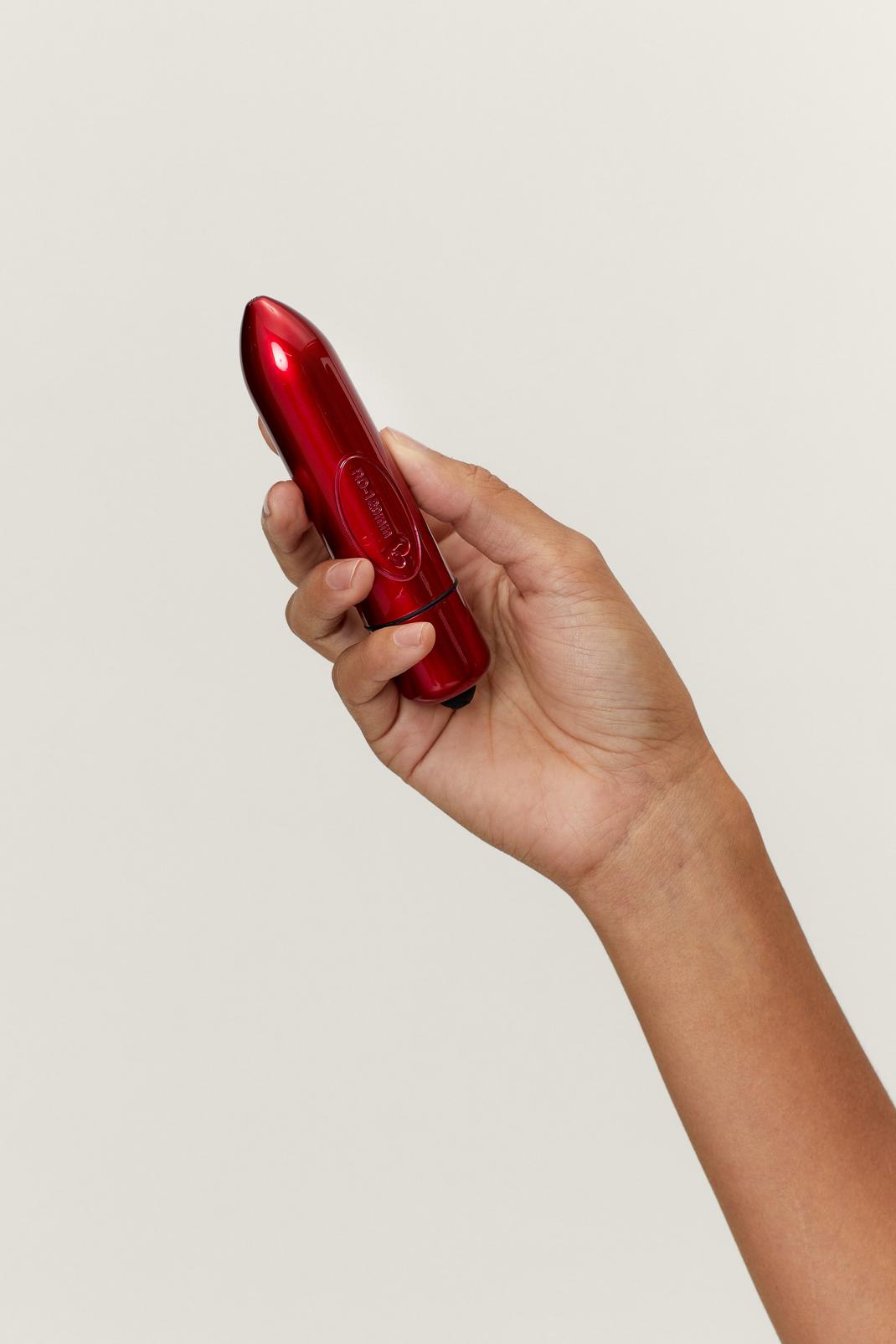 Red Truly Yours Waterproof Metallic Vibrator image number 1