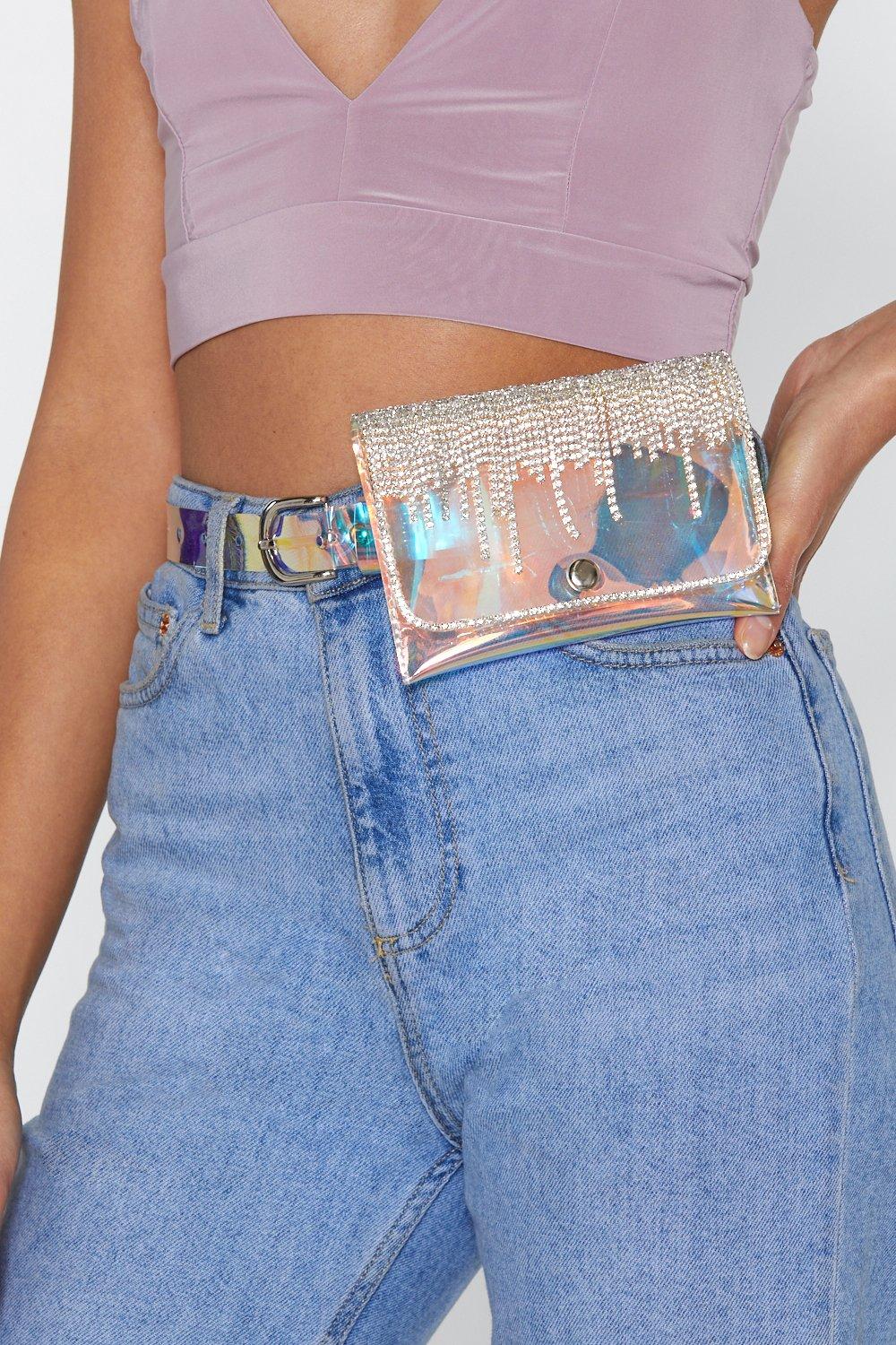 Iridescent store belt bag