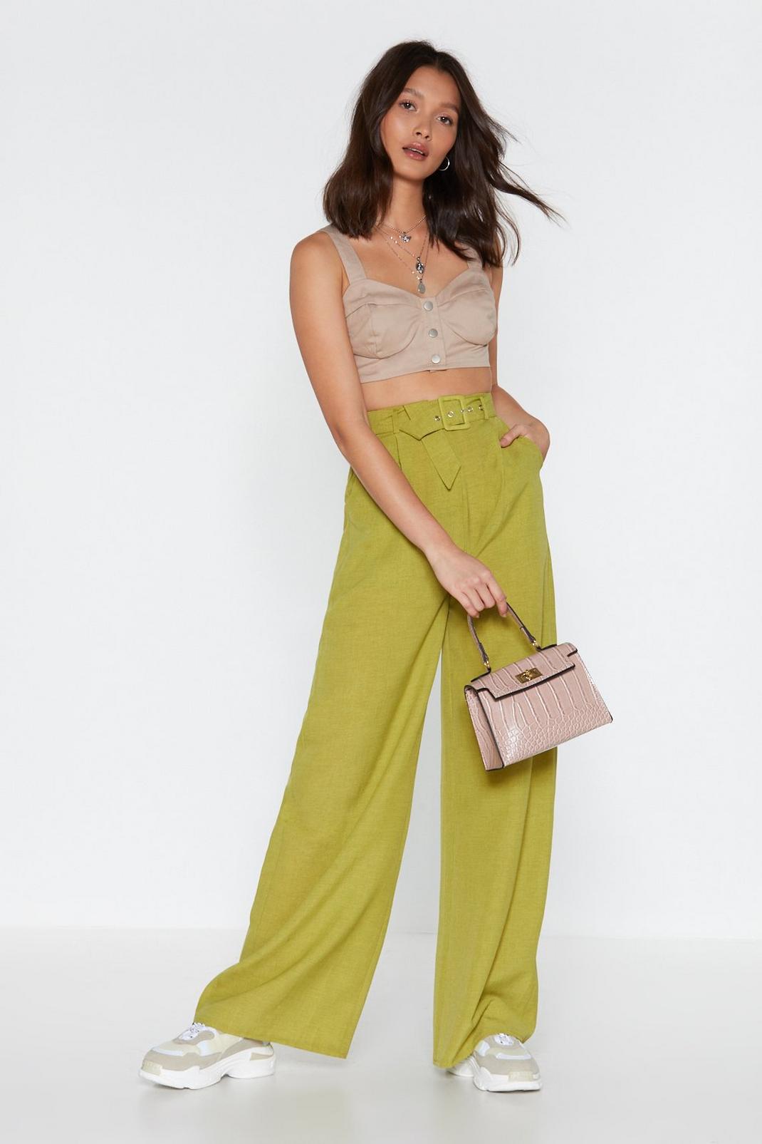 Wide Again Belted Pants image number 1