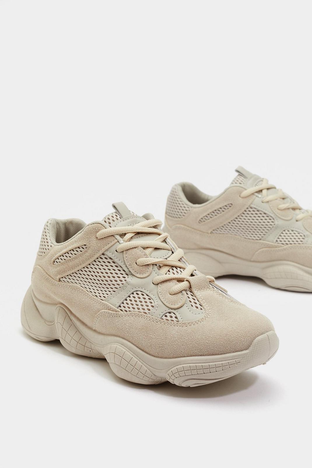 Beige New Bubble Mesh Trainer image number 1