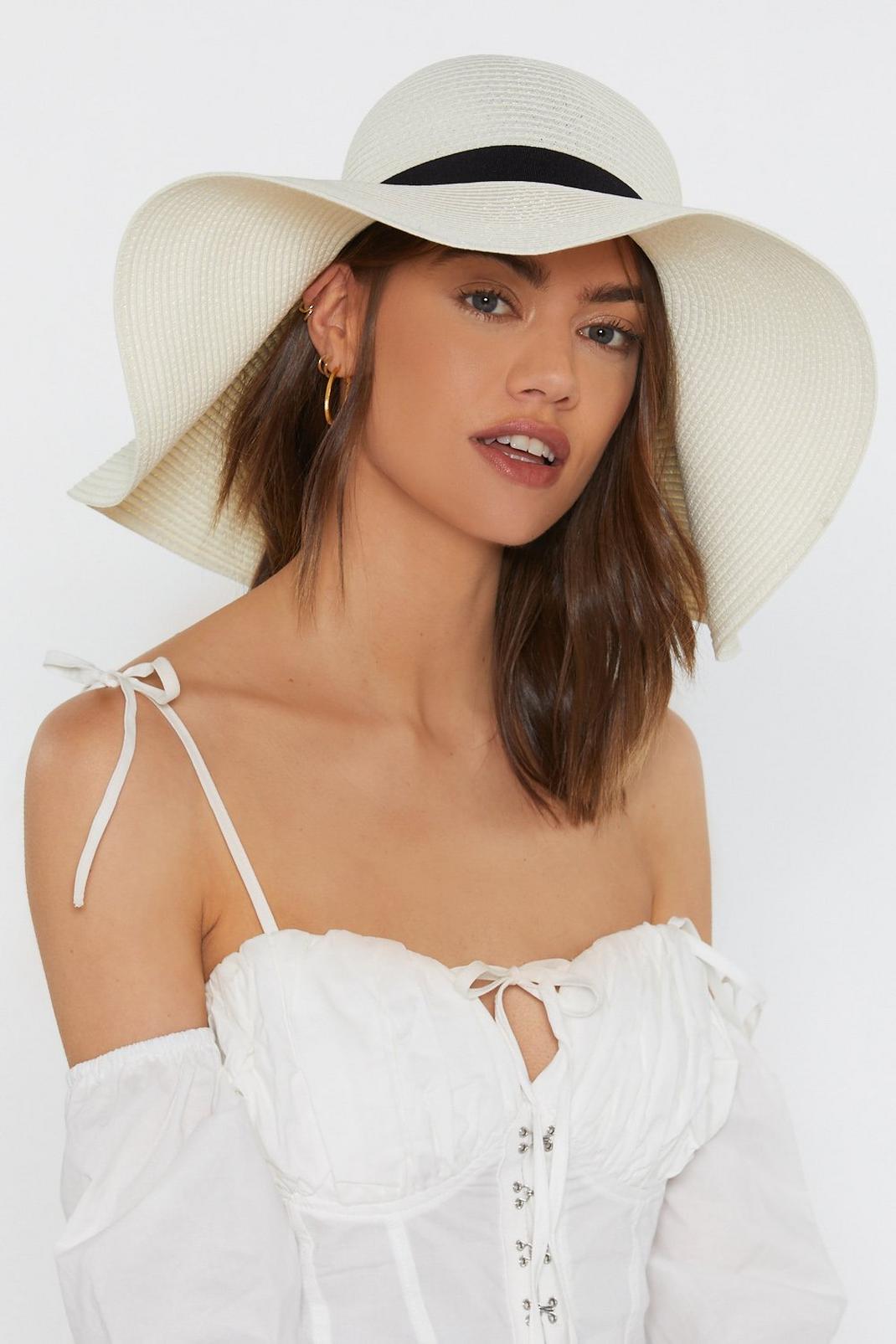 Straw the Line Floppy Oversized Hat image number 1