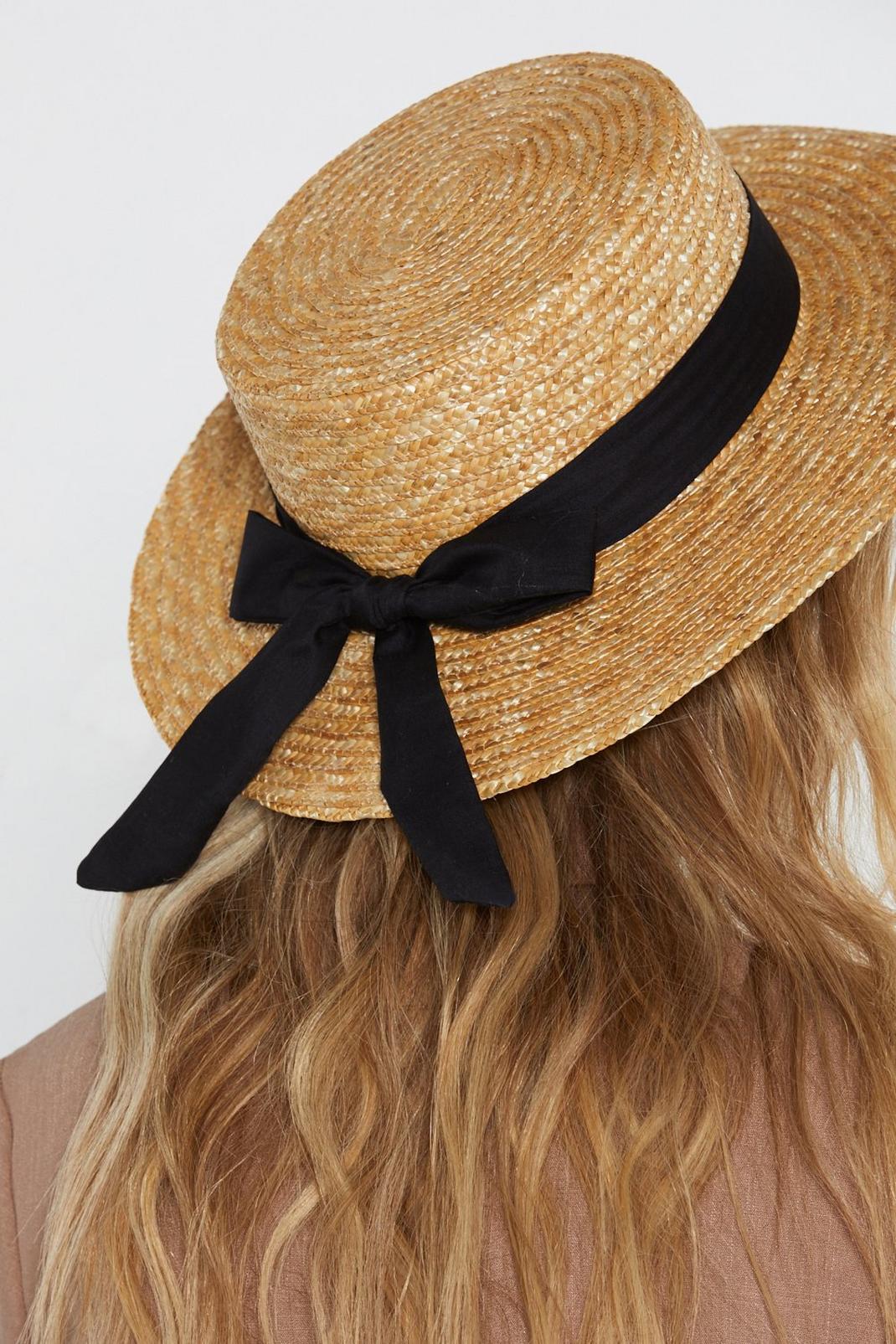 Straw Play Bow Hat image number 1