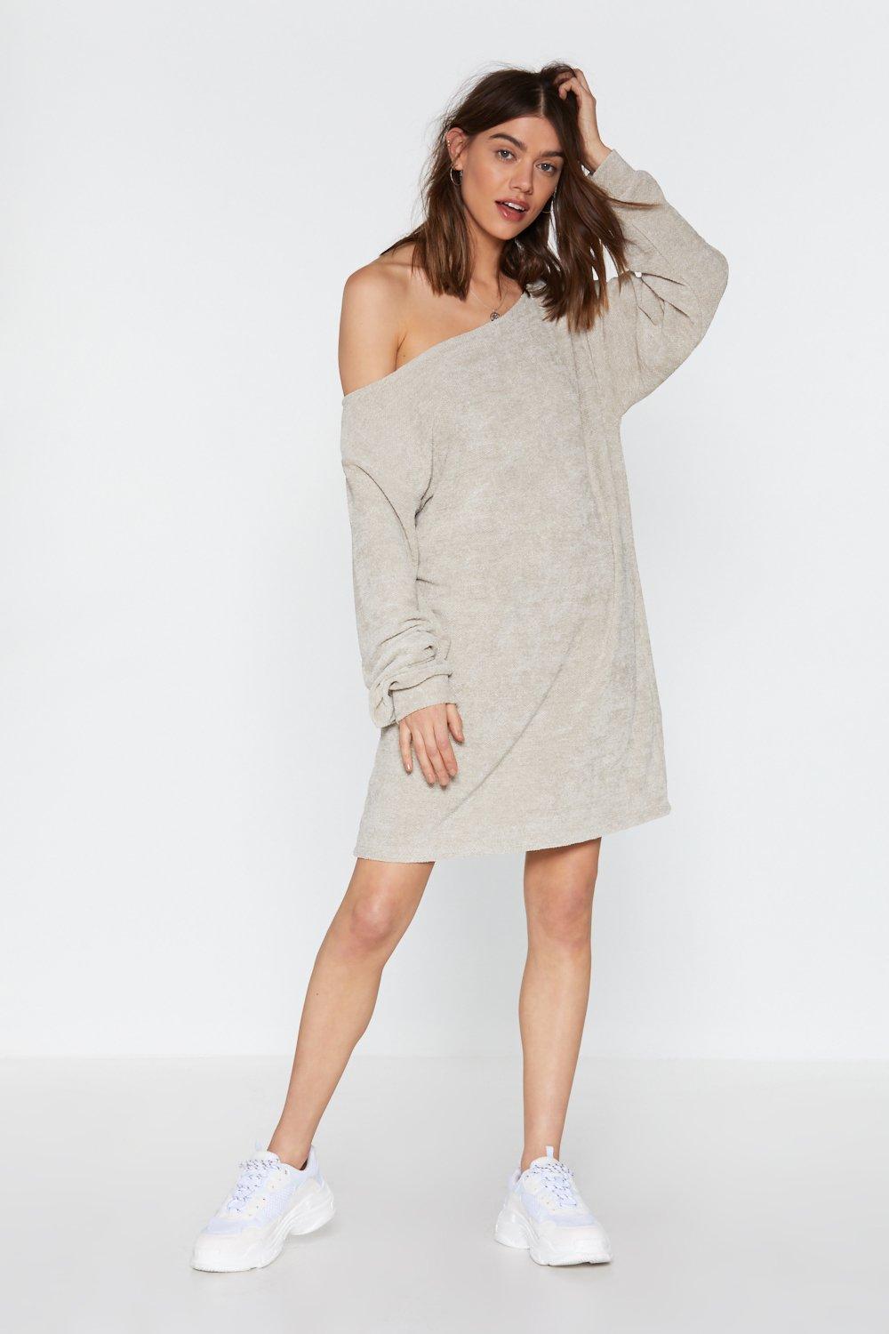 one shoulder jumper dress