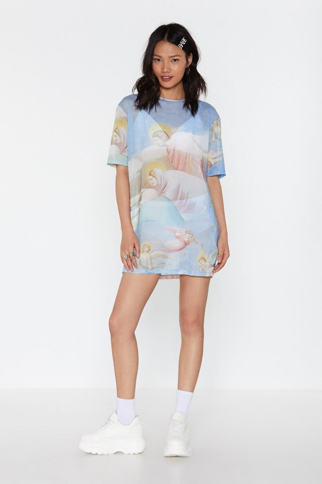 Heaven is a Place on Earth Cherub Mesh Tee Dress image number 1
