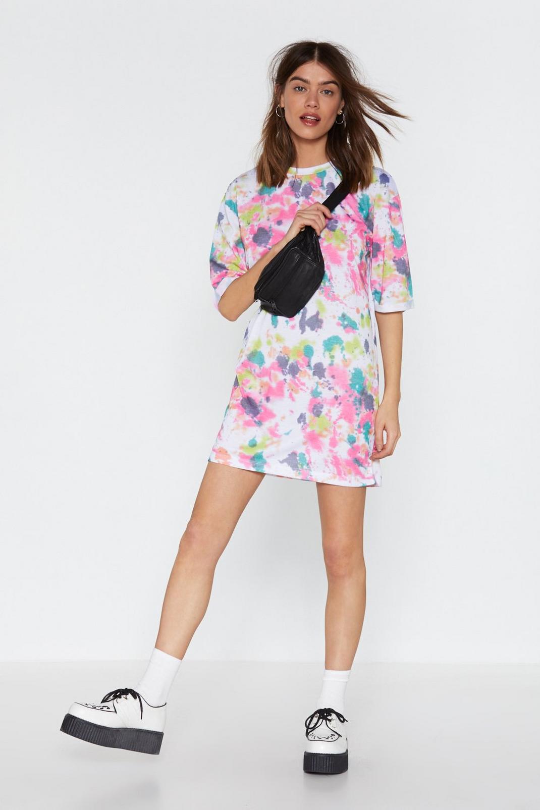 Do or Tie Dye Relaxed Tee Dress image number 1