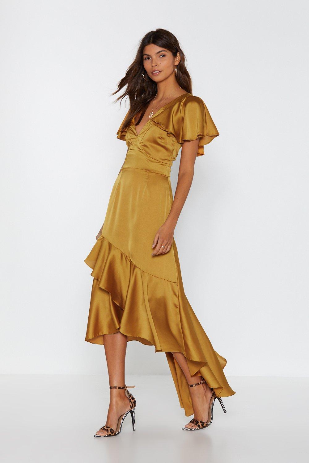 maxi ruffle dress