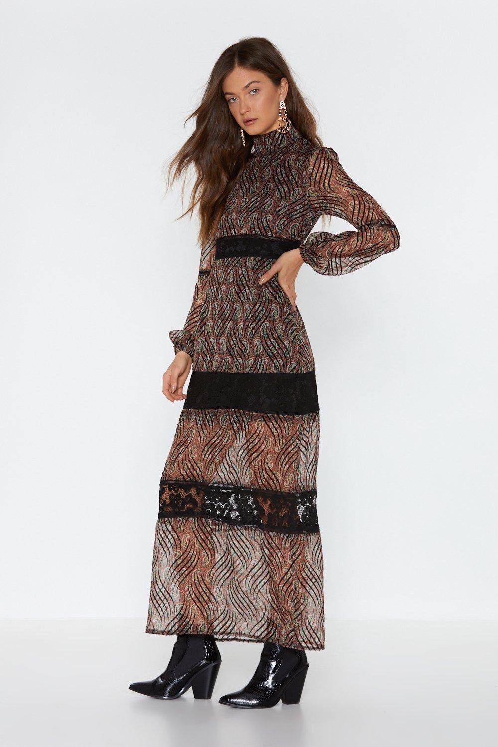 Paisley Your Dues Lace Maxi Dress