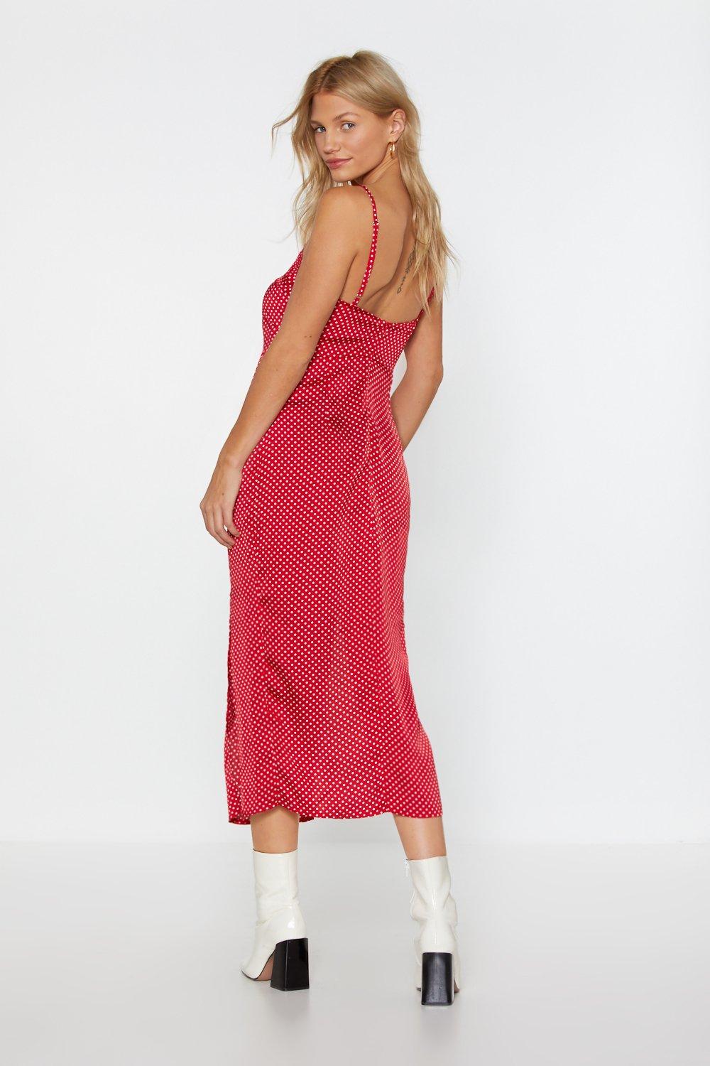 Nasty gal red hot sale polka dot dress