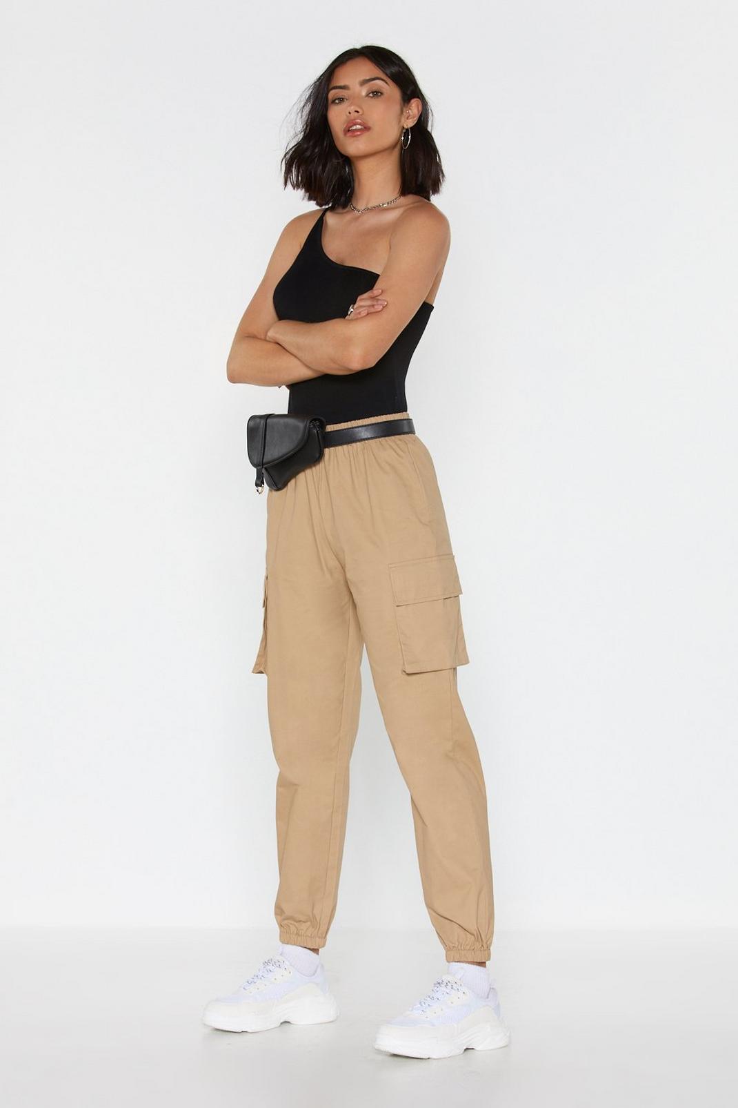 High Waisted Cargo Pants image number 1