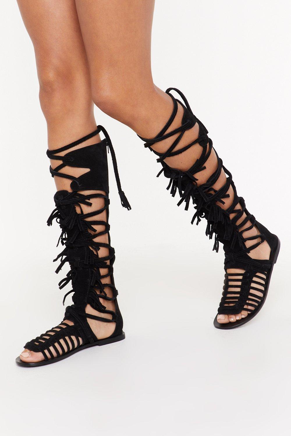 Look Leather Gladiator Sandals | Nasty Gal