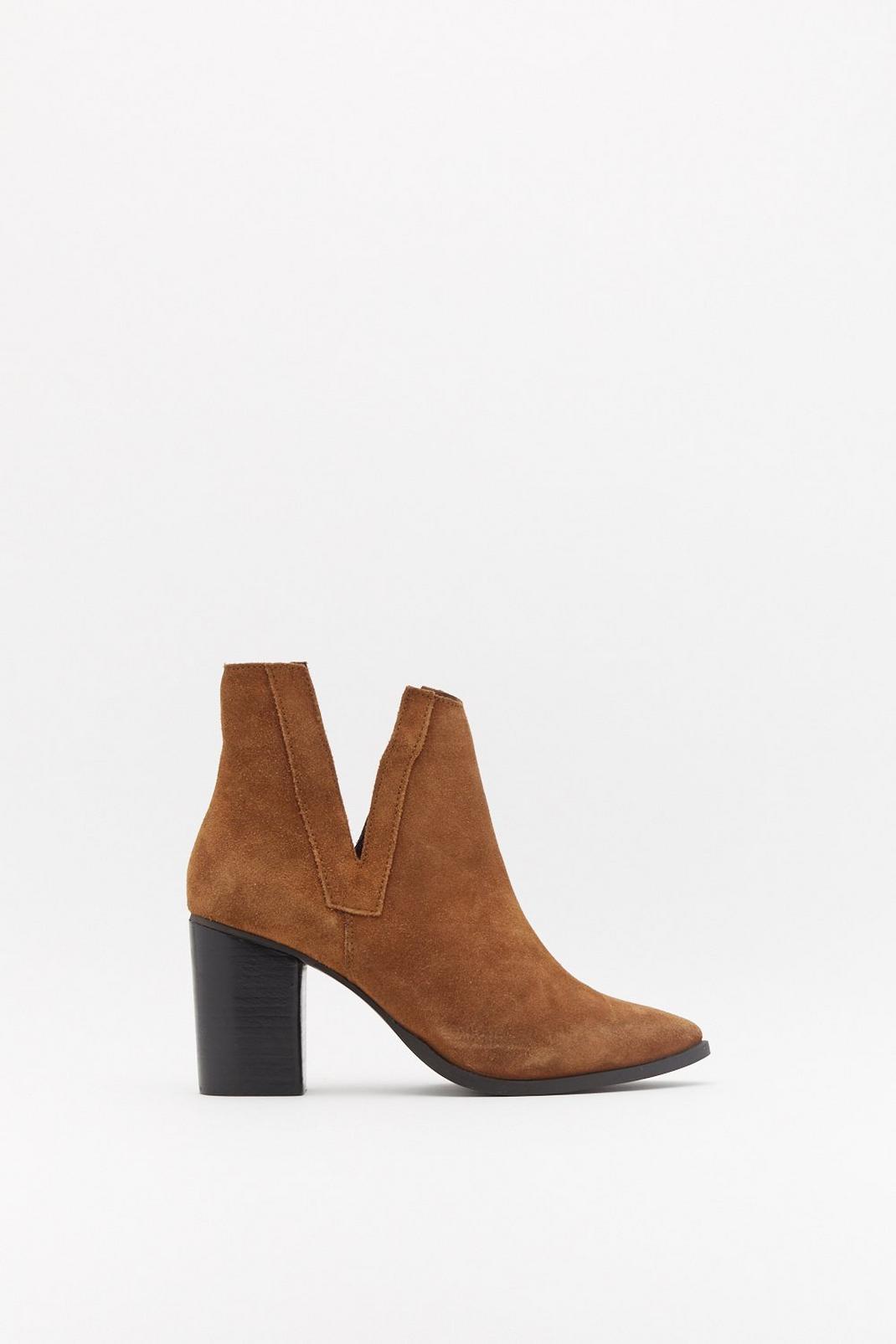 Let's Kick It Faux Suede Heeled Boots image number 1