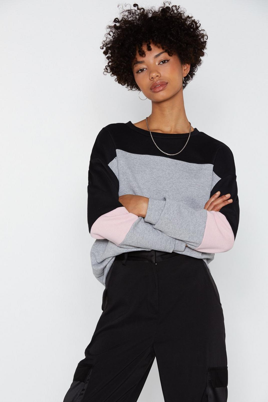 No Problem Colorblock Relaxed Sweatshirt image number 1