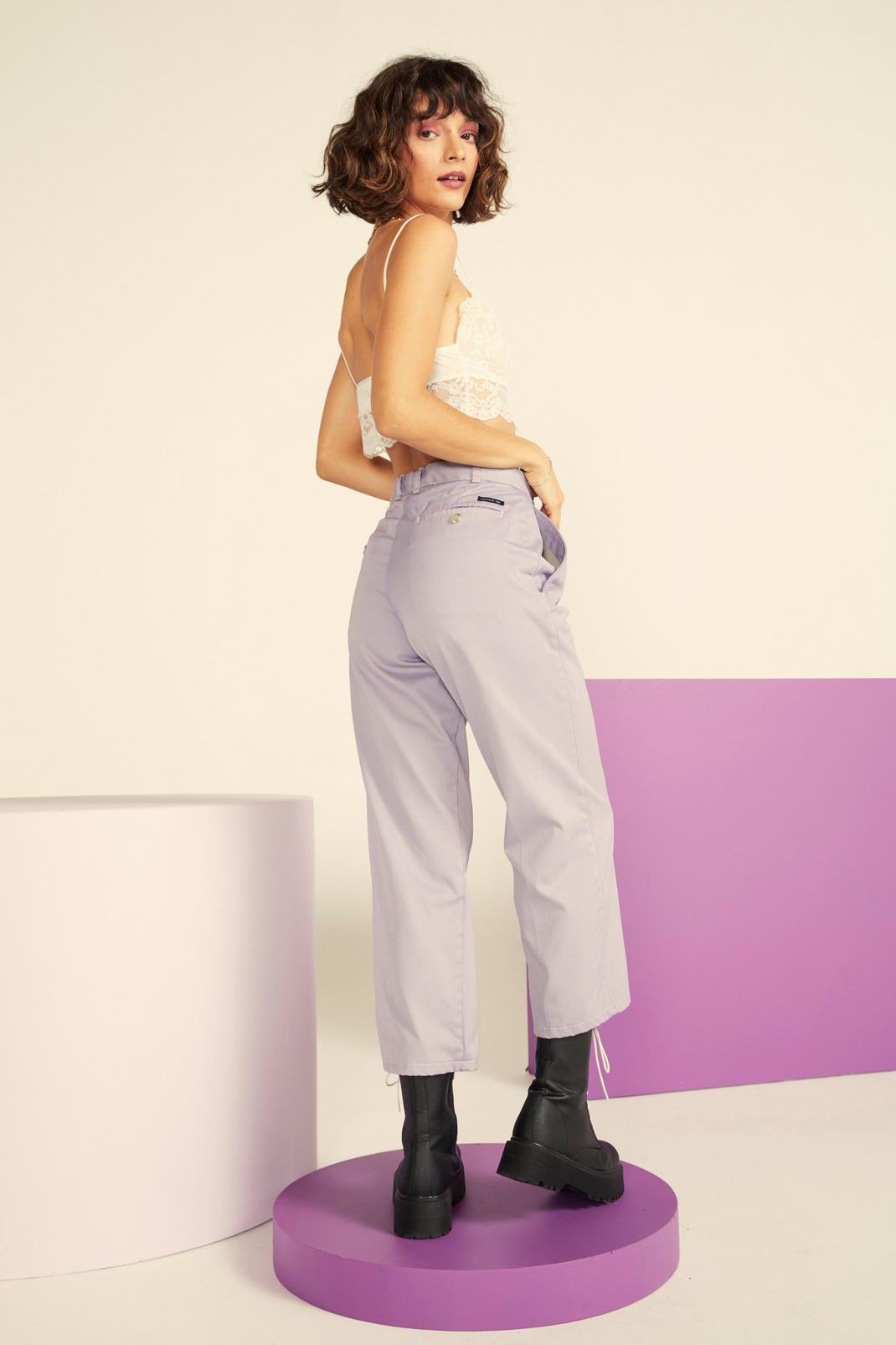 Nasty Gal Vintage Straight Off Twill Trousers image number 1