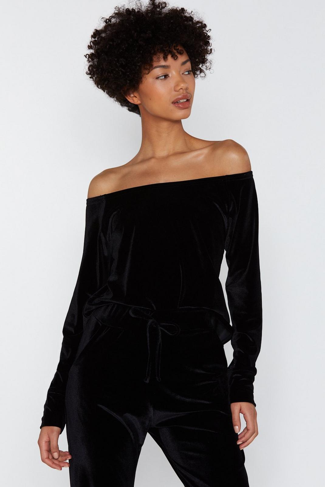 Gimmie Gimme Velour Lounge Top image number 1