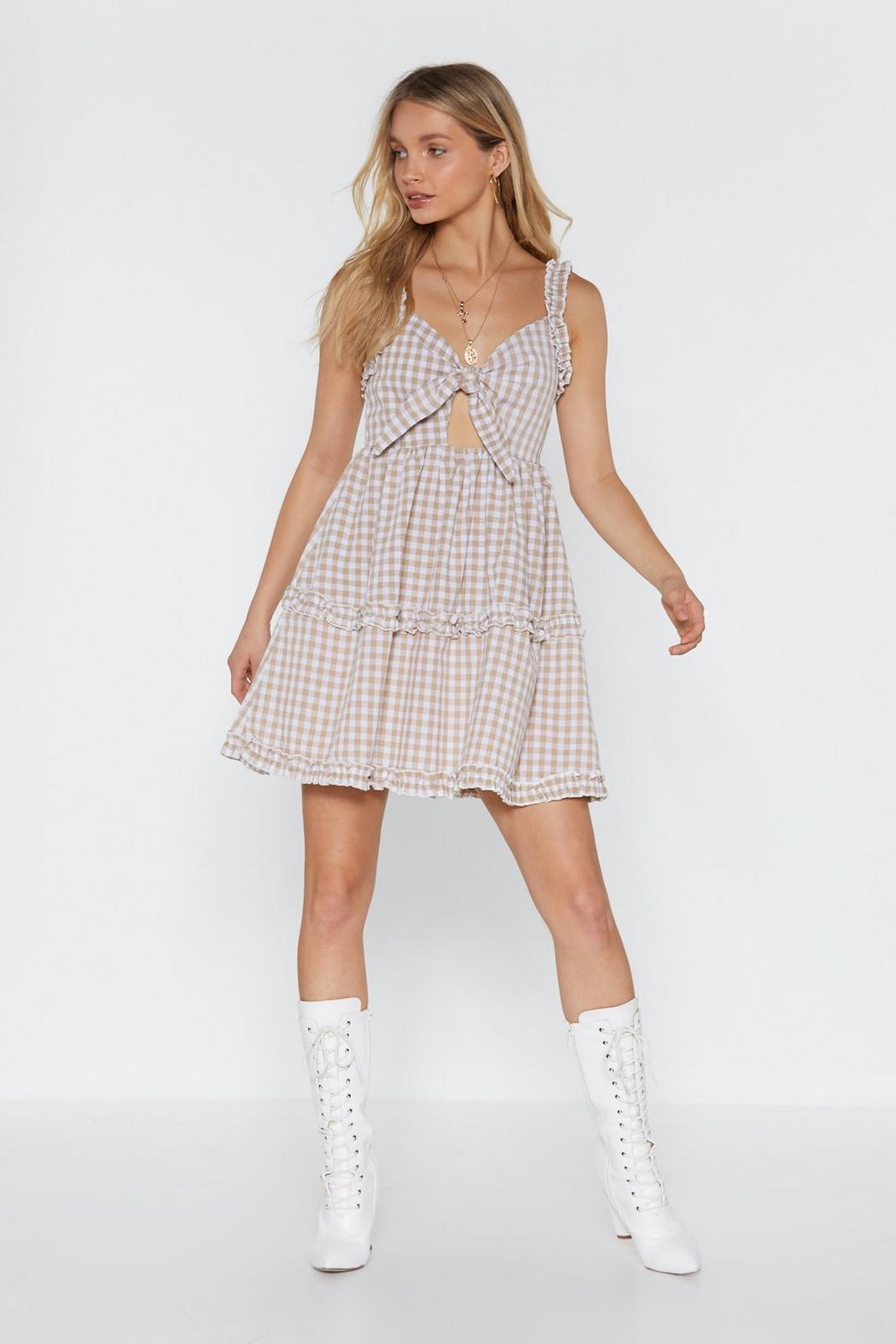 Swing By Gingham Mini Dress image number 1
