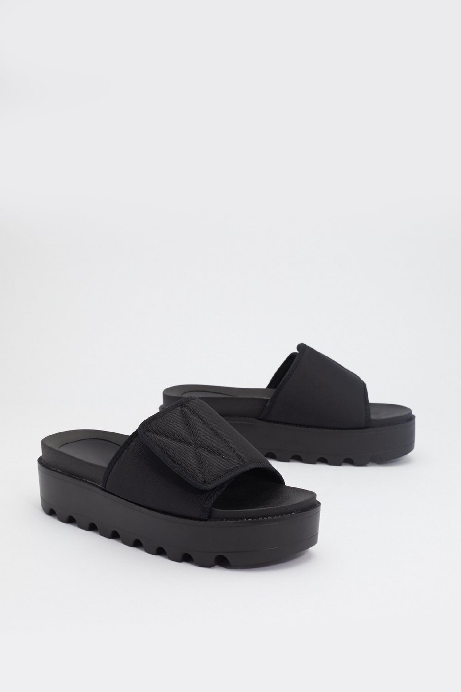 Pack Up and Velcro Cleated Platform Sliders