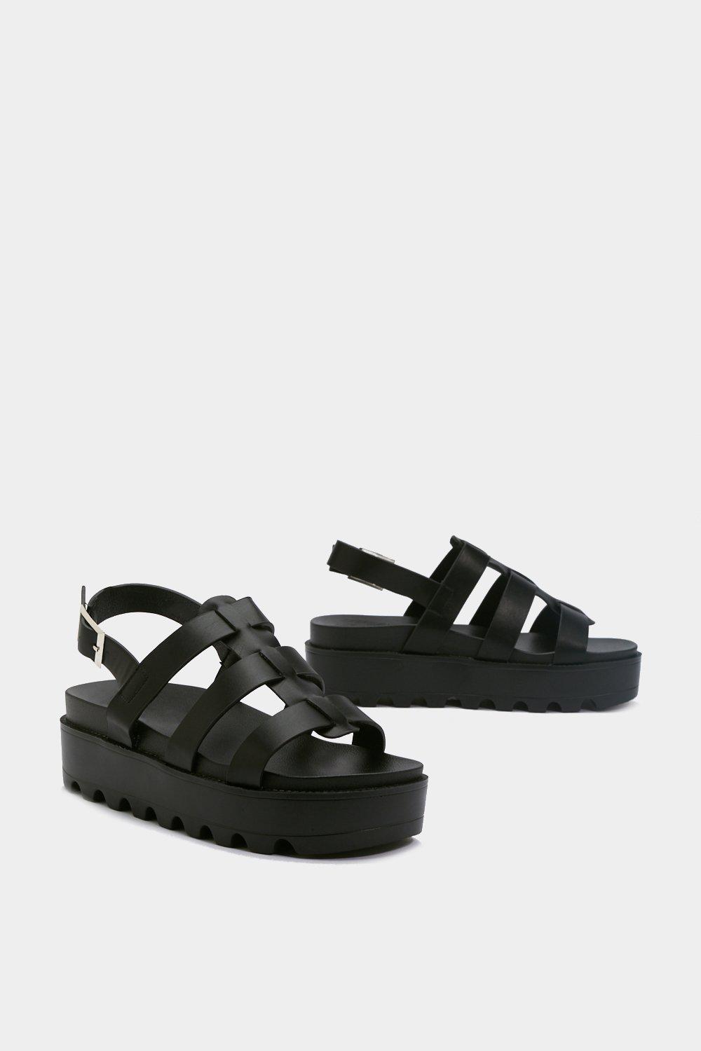 black platform sandals nasty gal