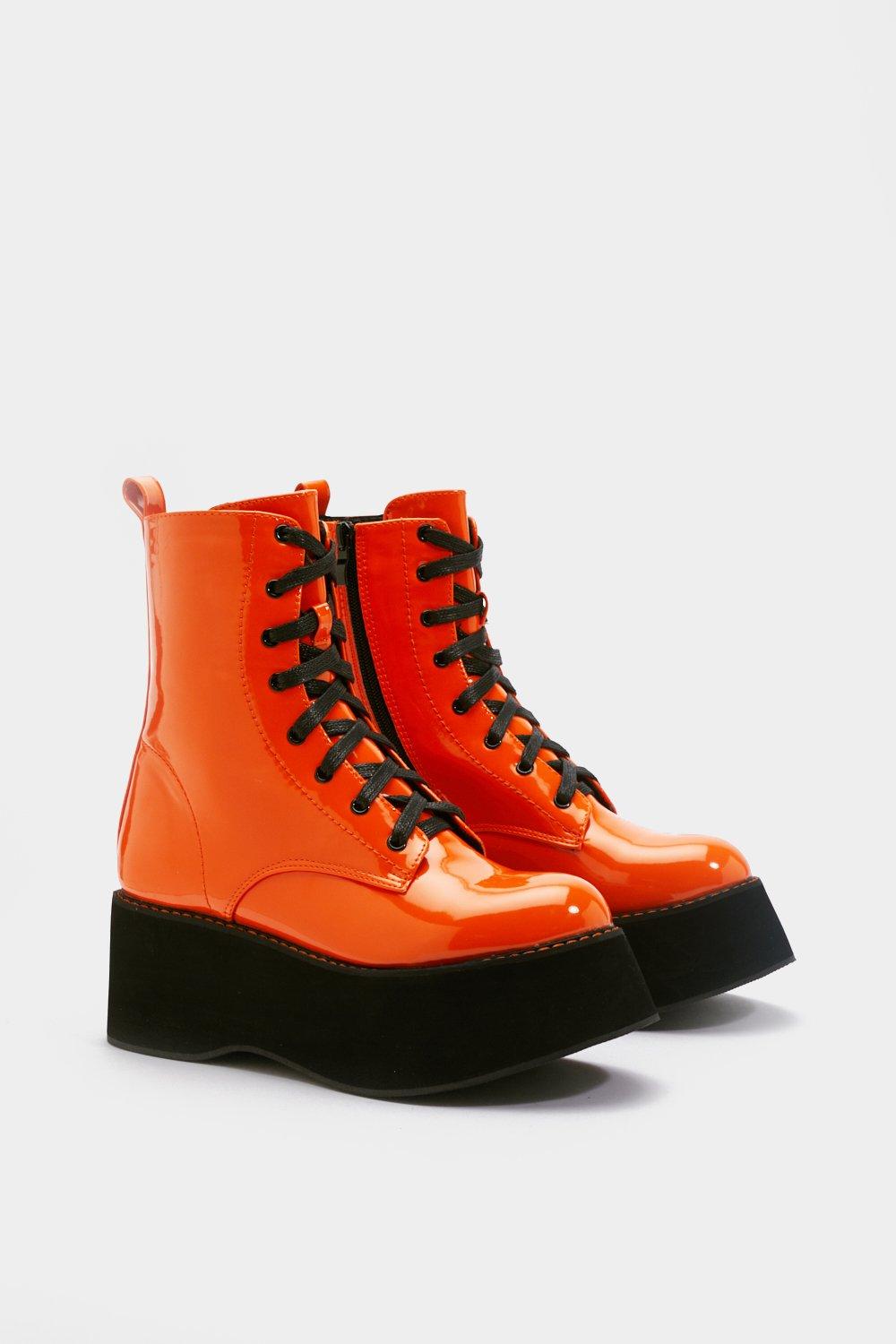 Patent hiker boots sales