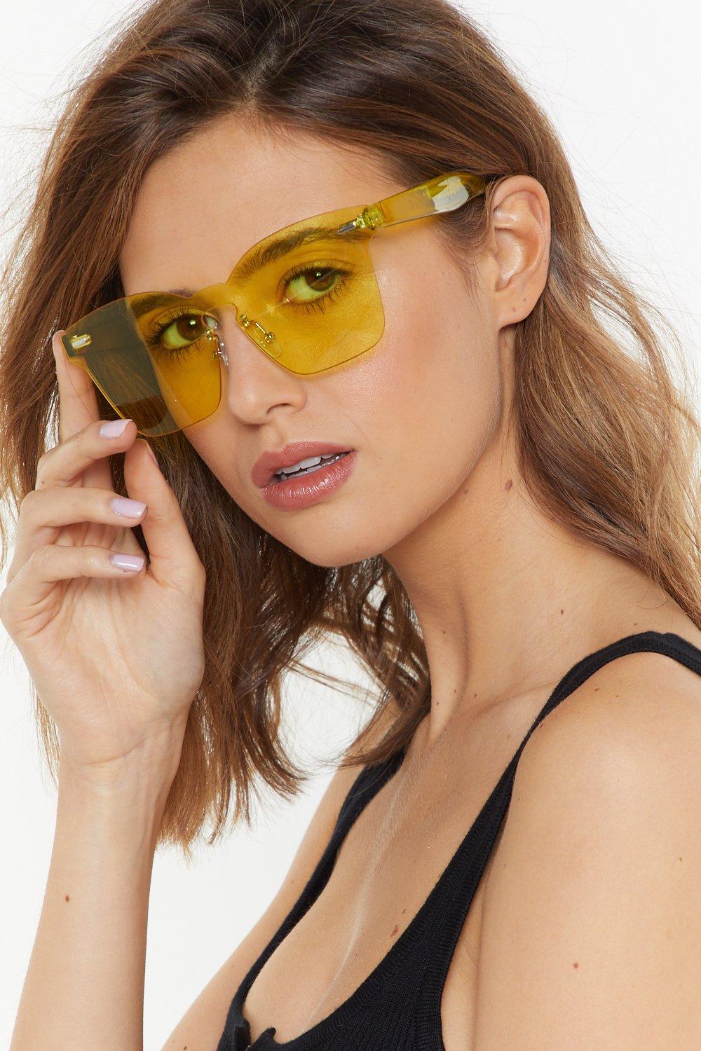 oversized square frame sunglasses