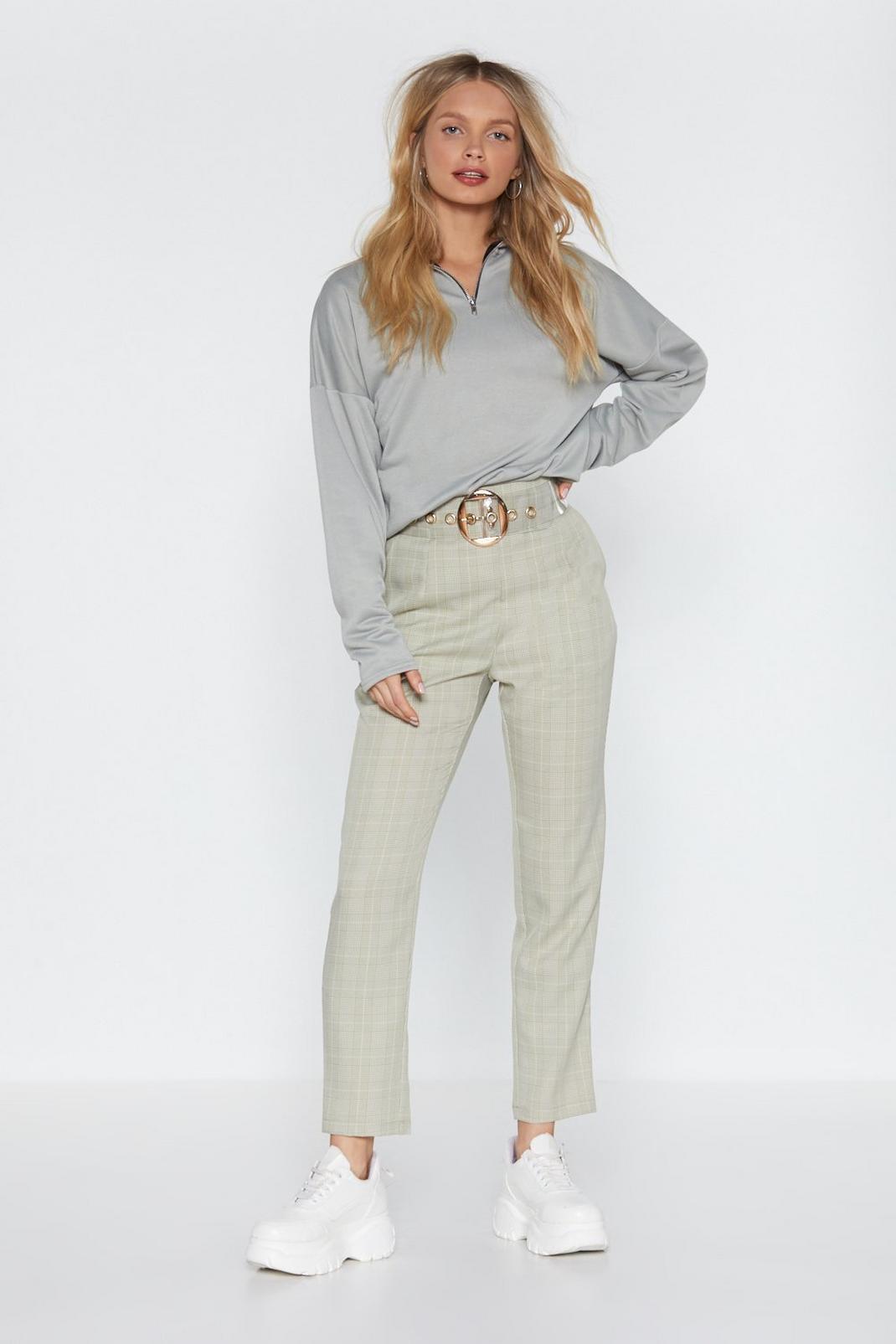 Check Tapered Pants image number 1