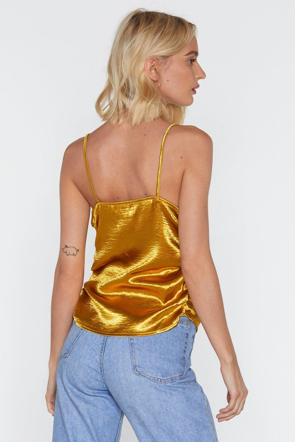 Gold store satin camisole