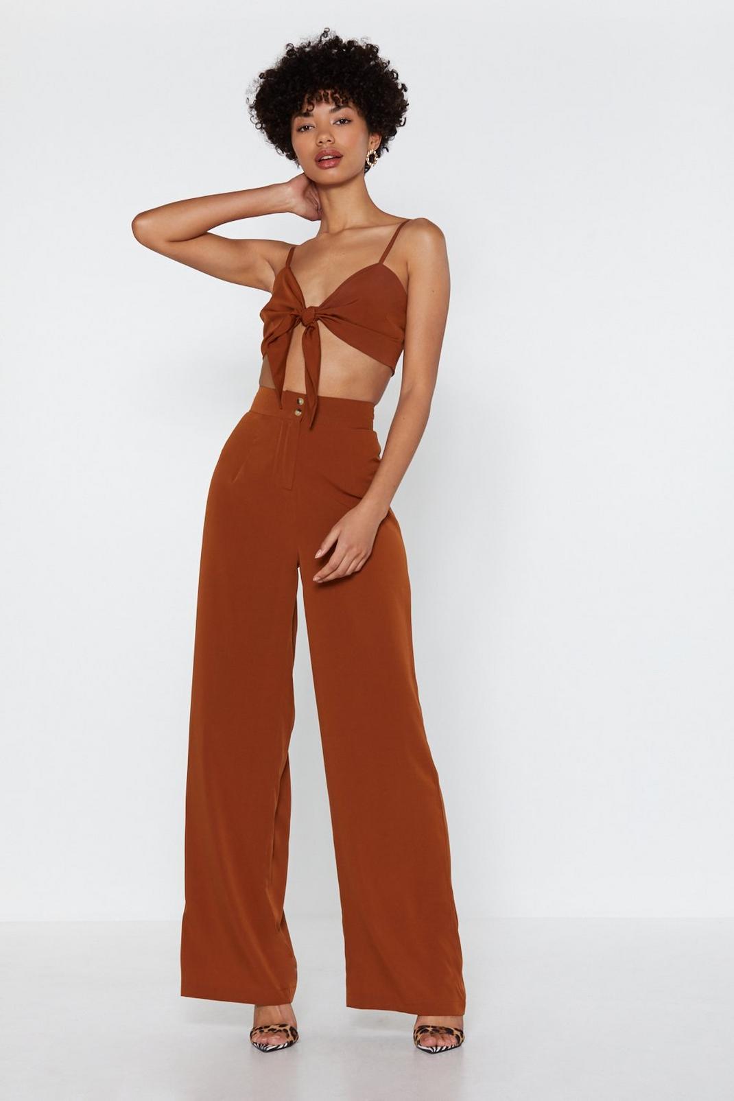 Button Wide Leg Trouser image number 1