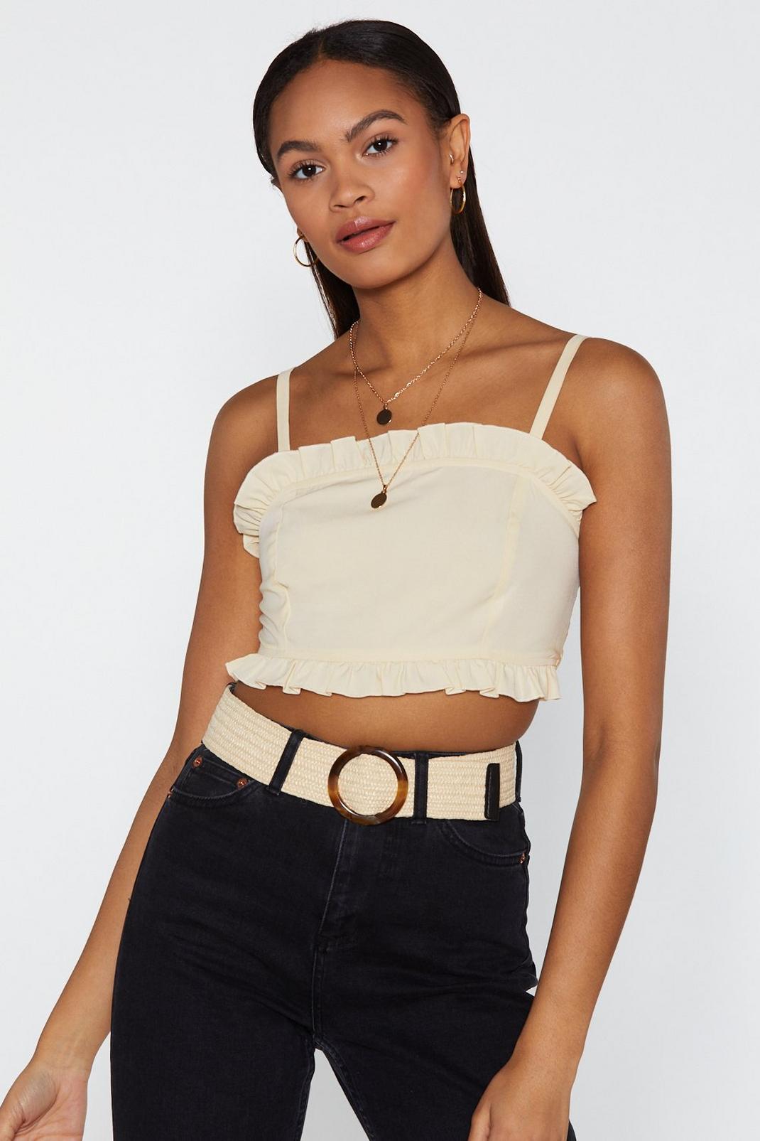 Stop Out Ruffle Crop Top image number 1