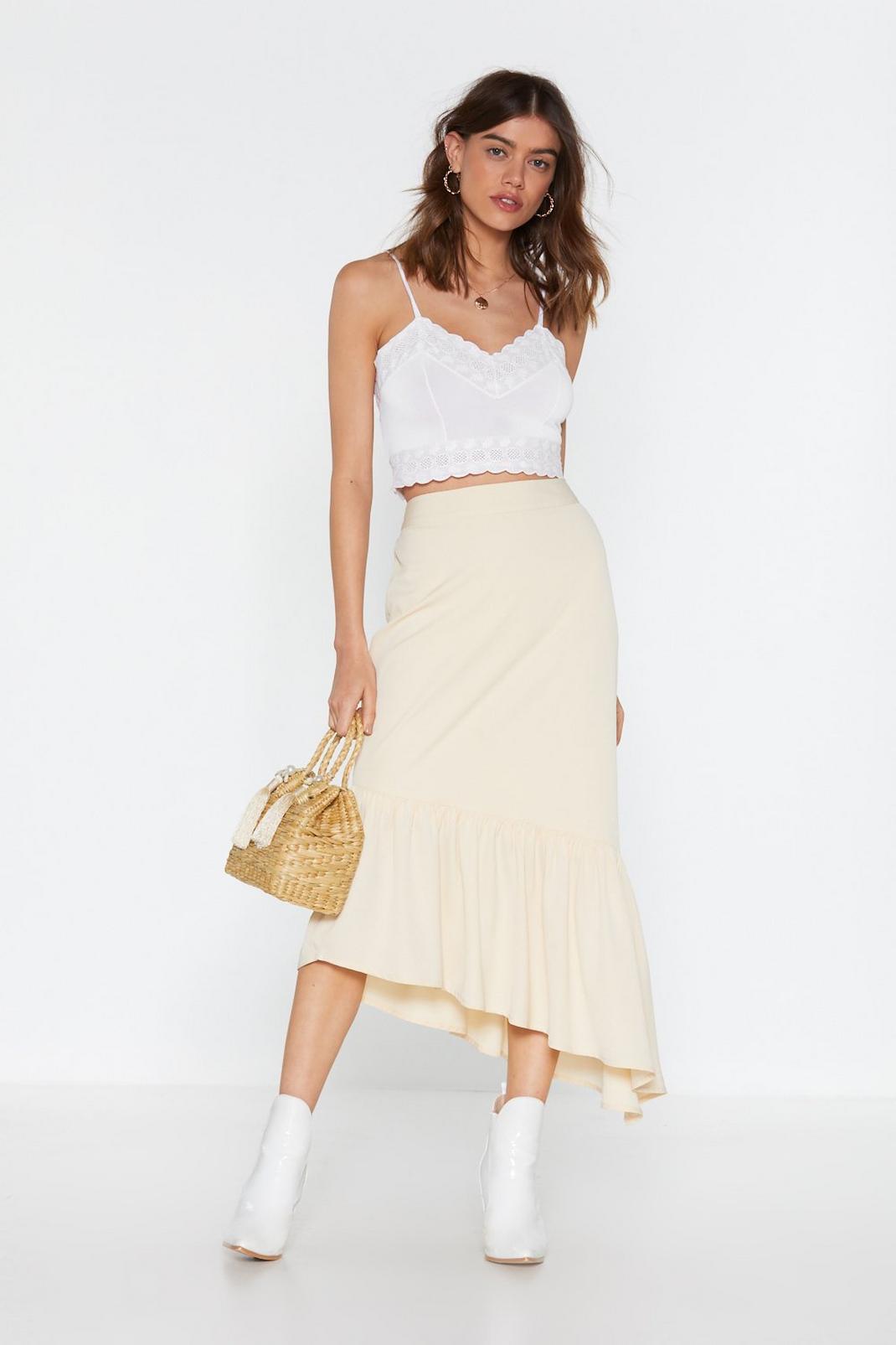 Frilled to Be Here Ruffle Midi Skirt image number 1