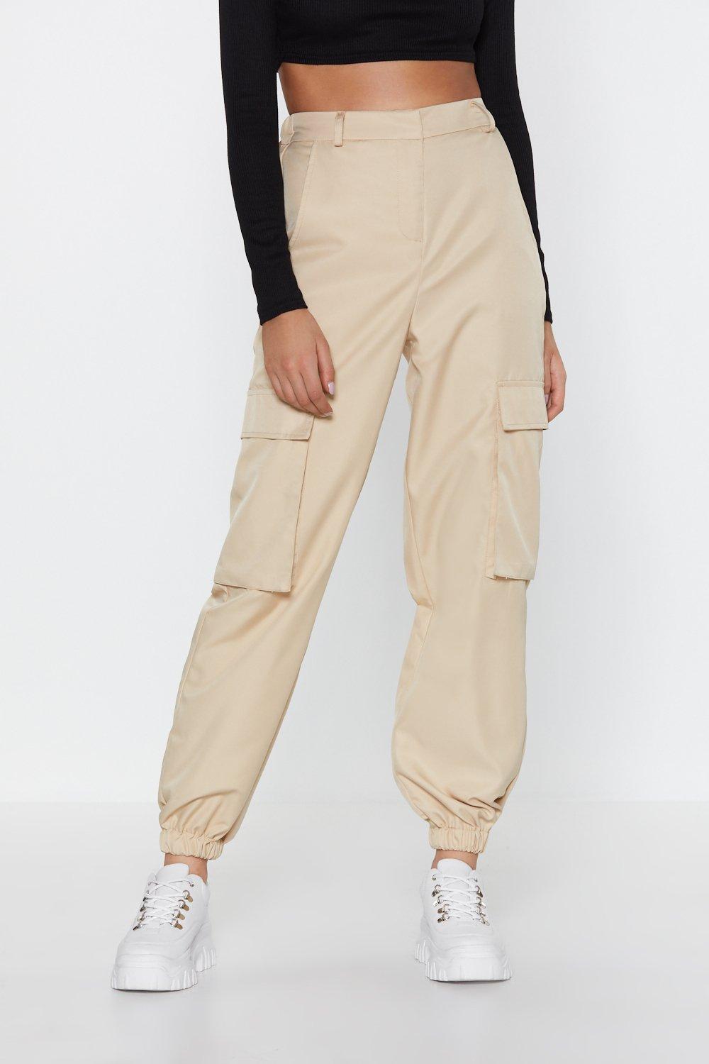 cargo cream trousers